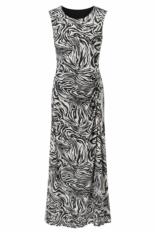 Zebra Desen Maxi Elbise