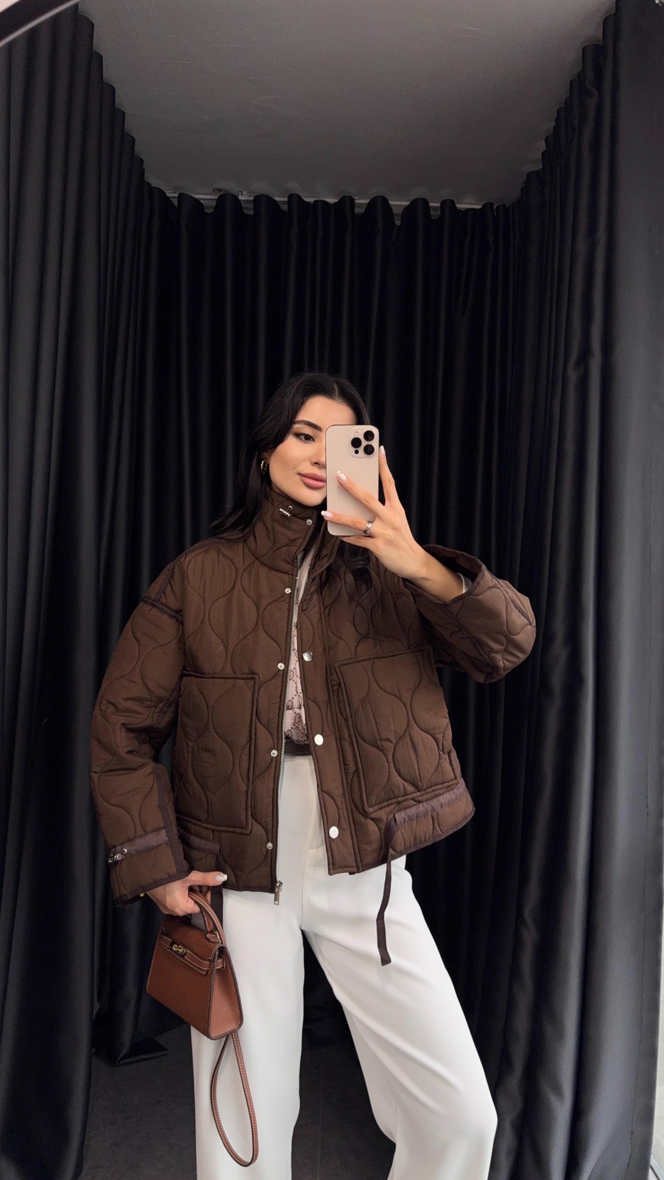 Acı Kahve Kapitone Mont