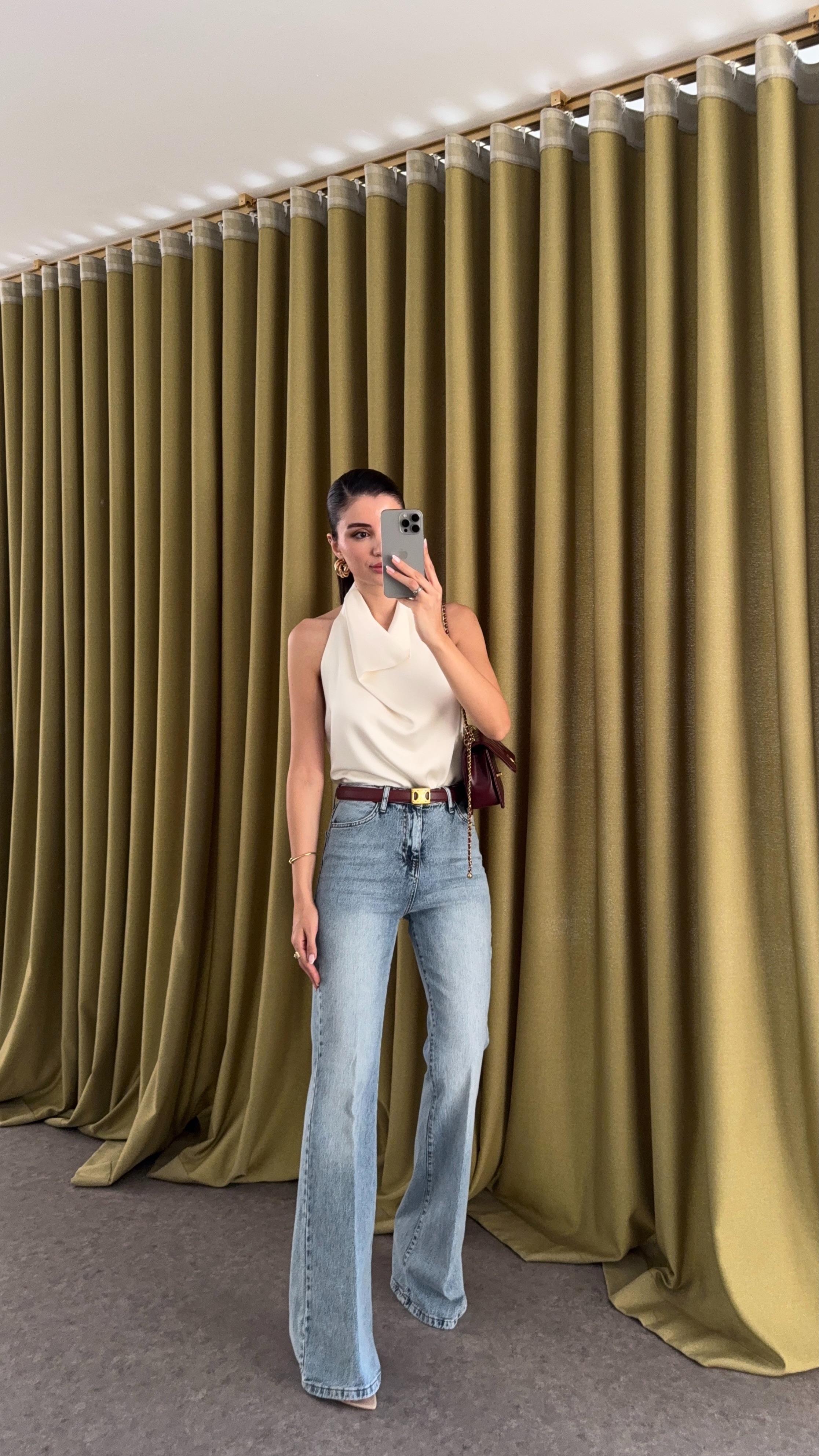 Açık Kar Yıkama İspanyol Jean