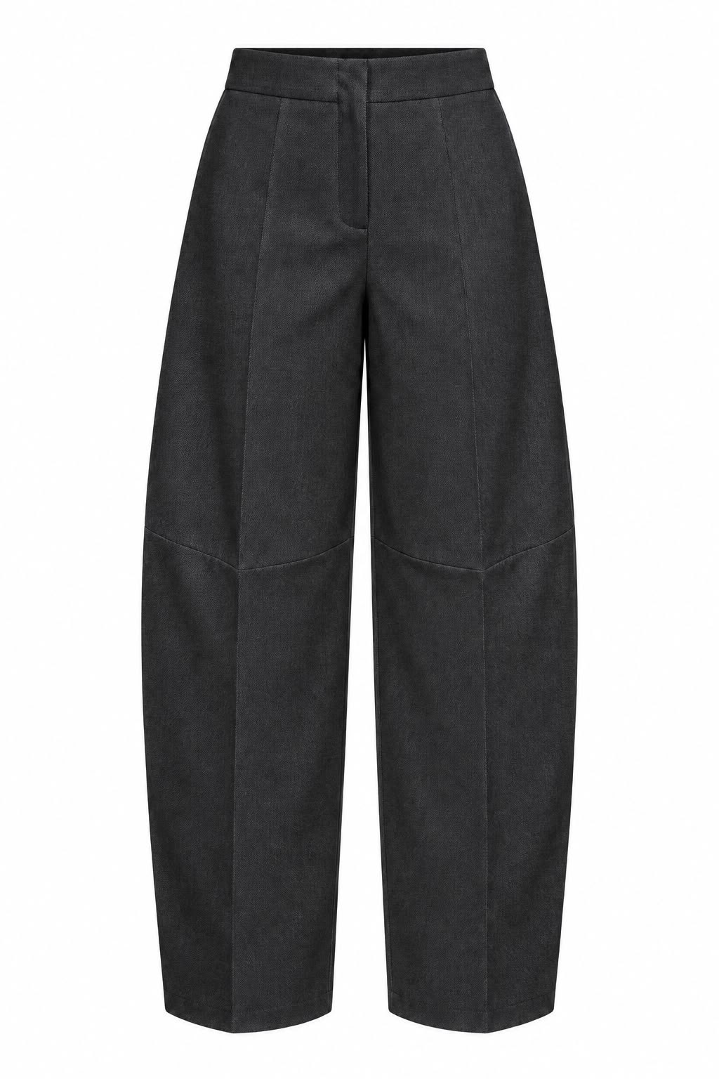 Antrasit Balıksırtı Barrel Fit Kumaş Pantolon