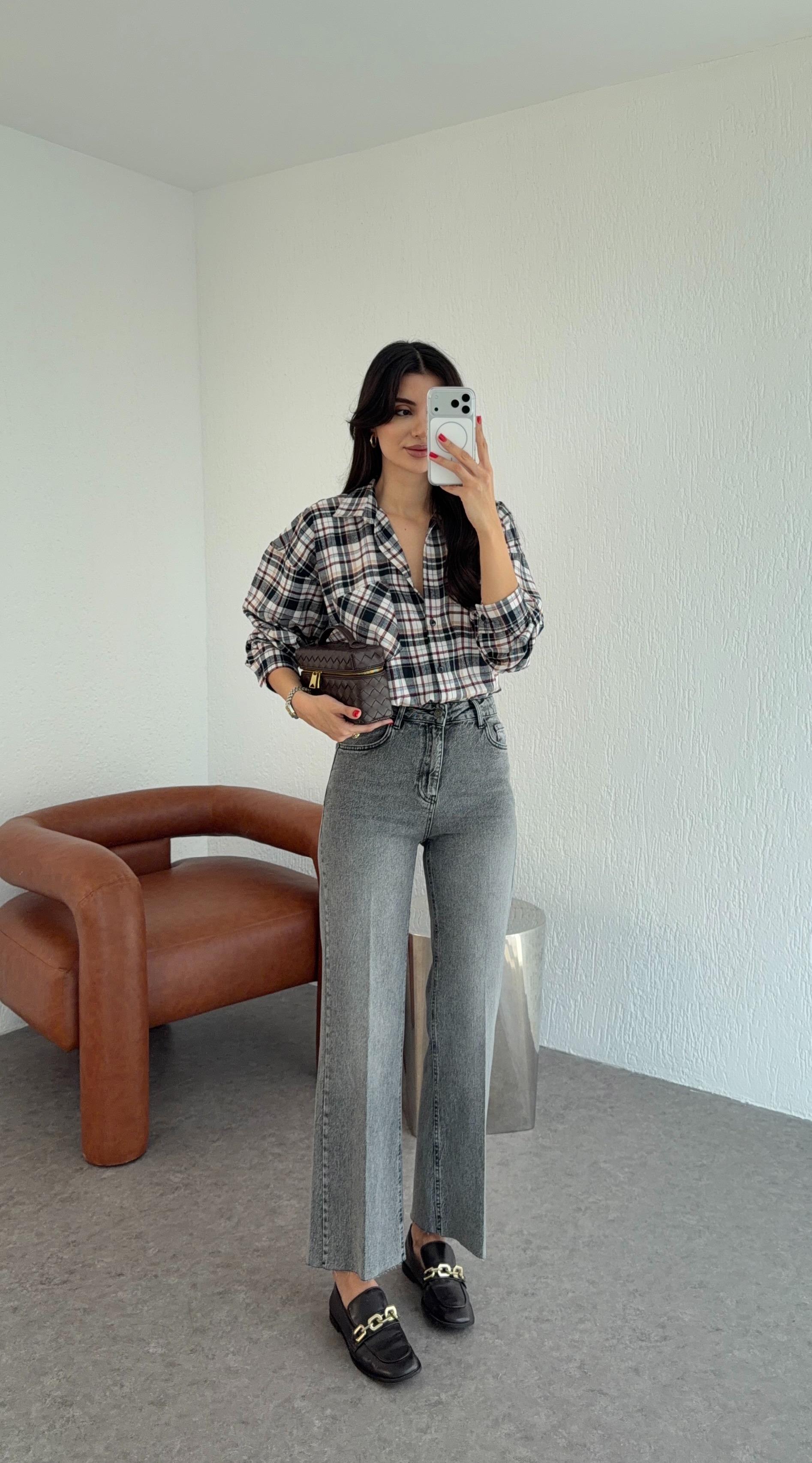 Antrasit Flare Jean