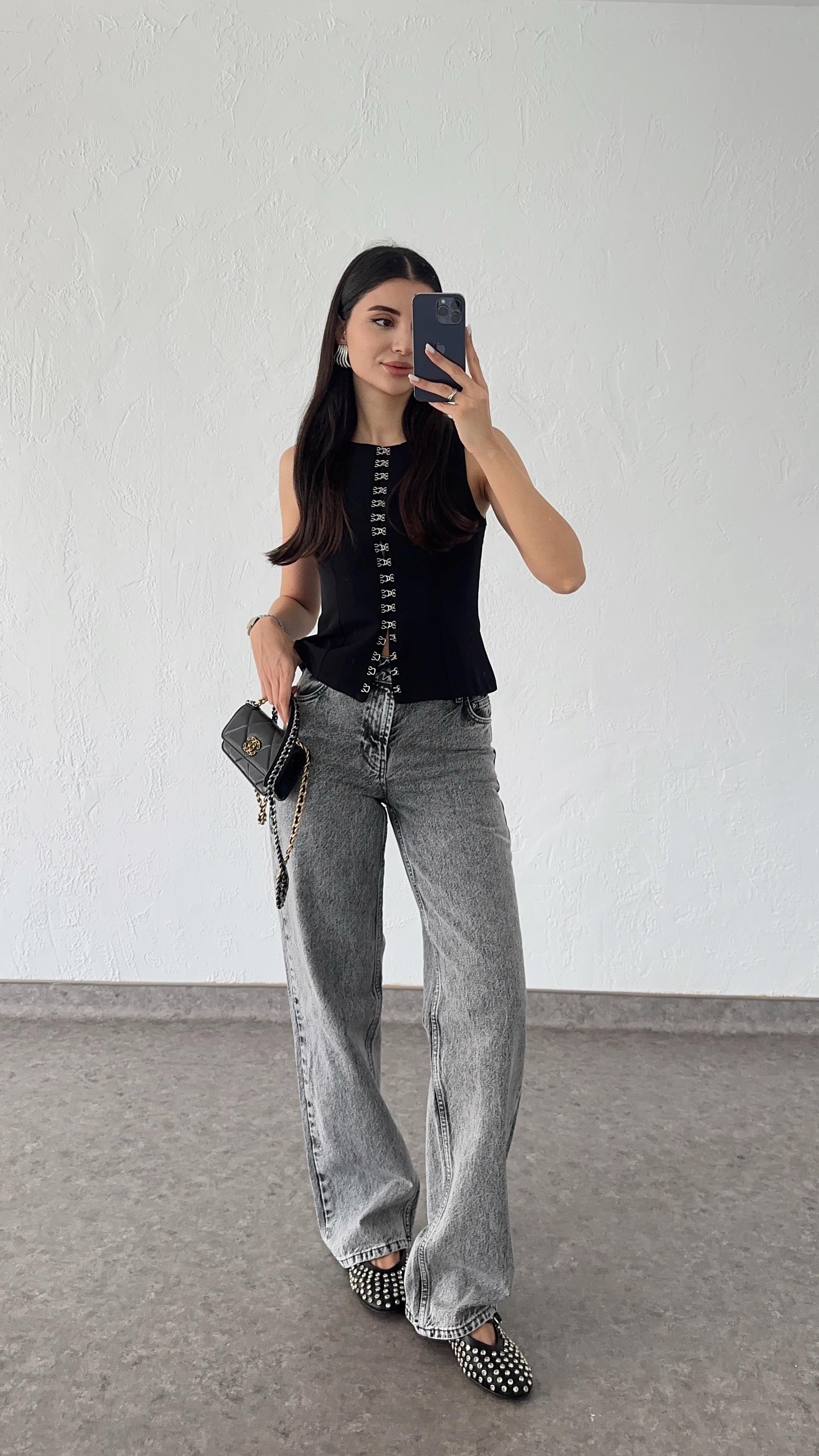 Antrasit Straight Jean