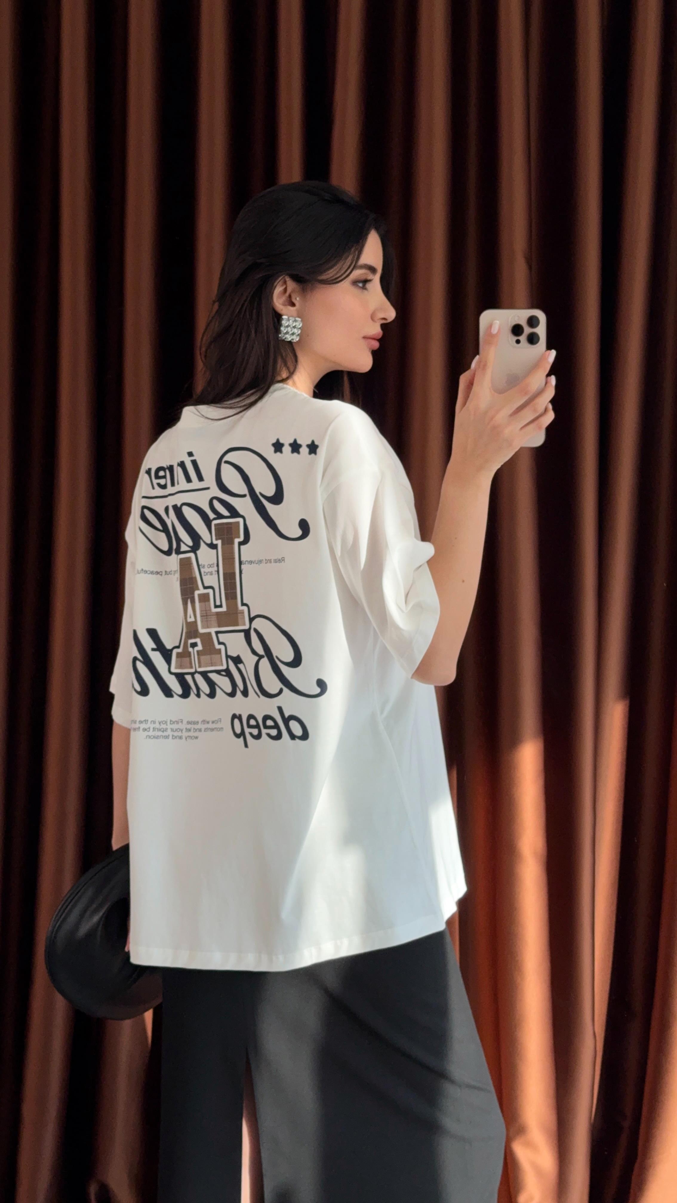 Baskılı Oversize Tshirt