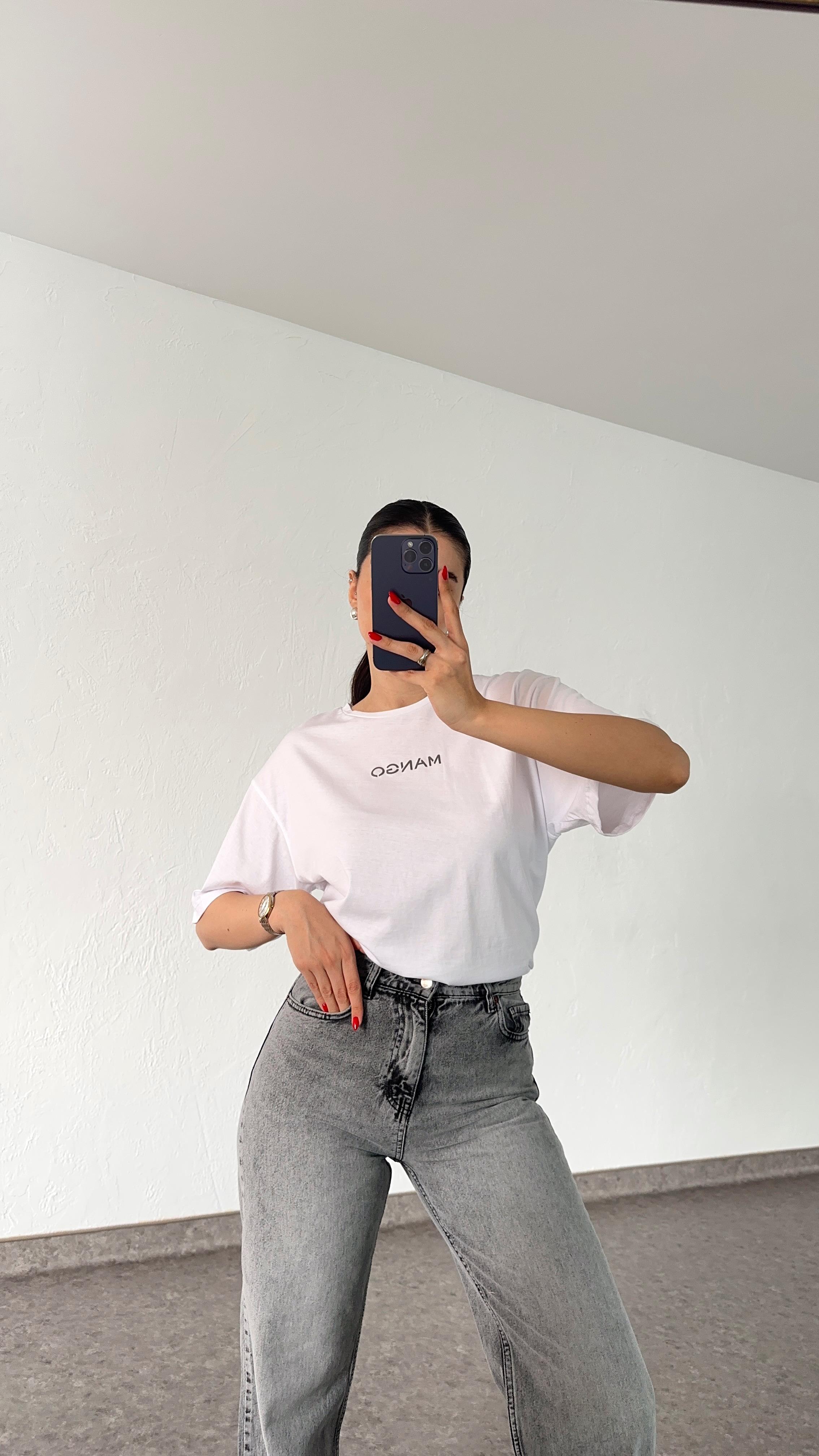 Beyaz Mng Tshirt