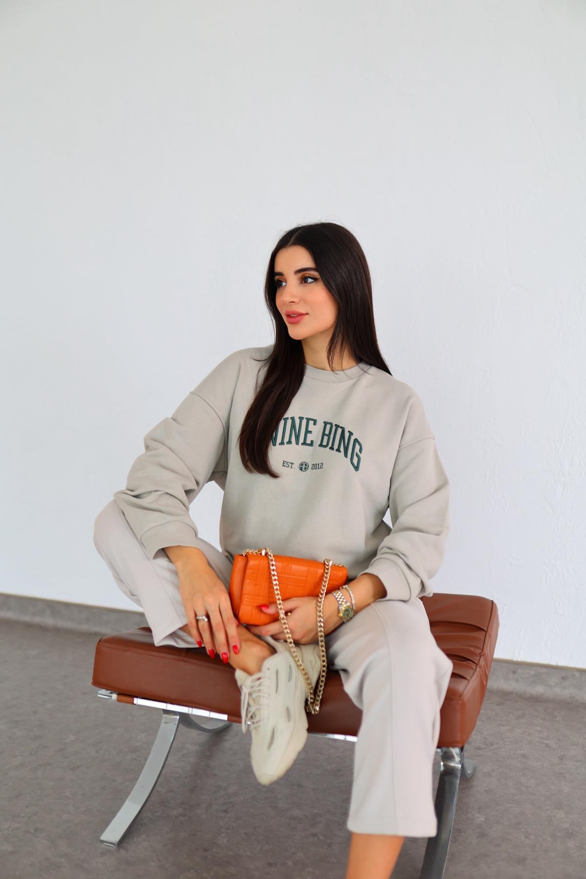 Bing Açık Gri Sweat