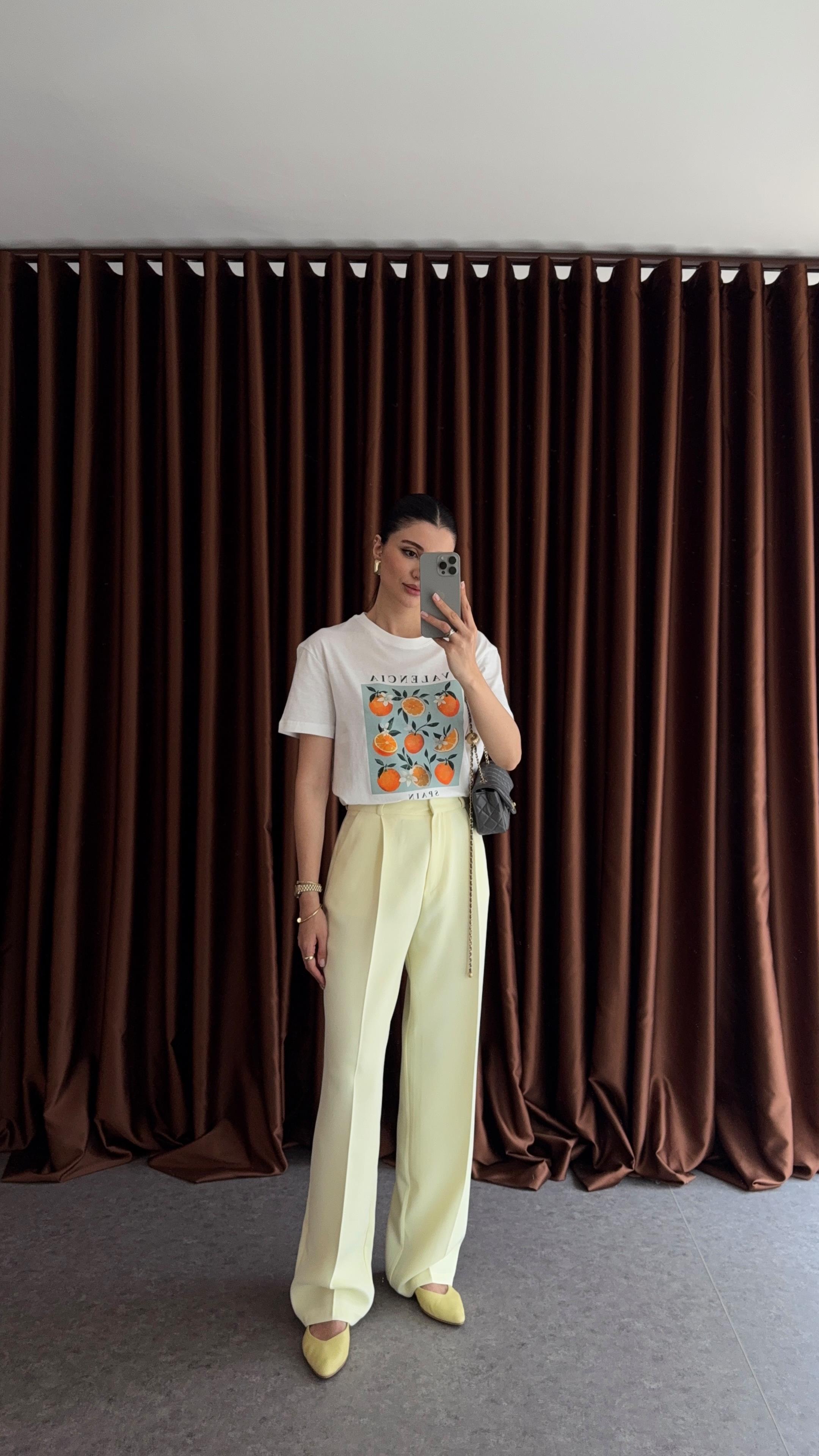 Butter Yellow Tok Doku Premium Palazzo