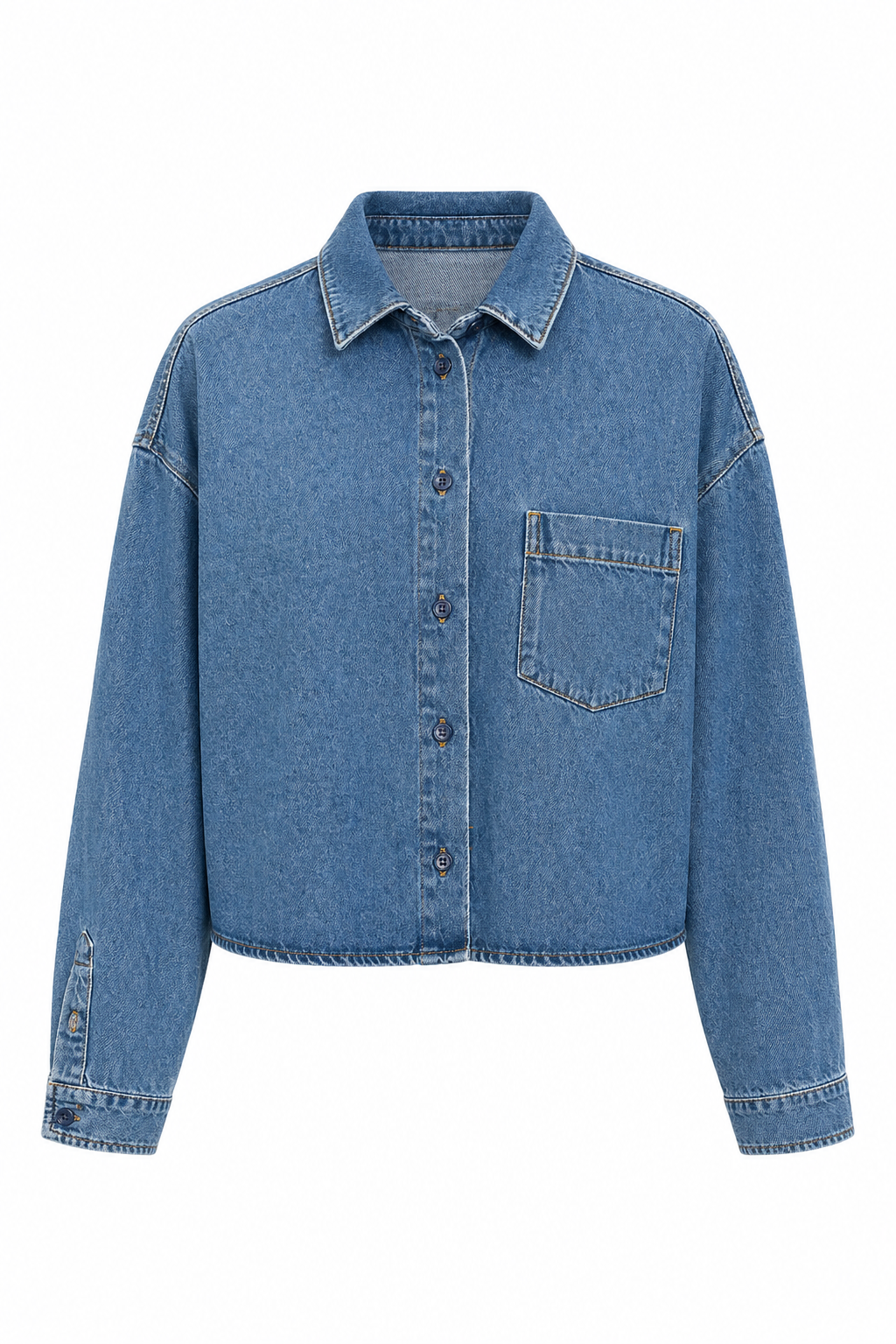 Cepli Mavi Denim Gömlek