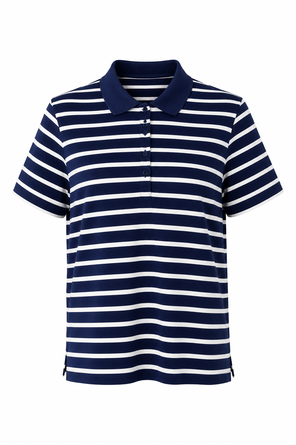 Çizgili Polo Yaka Lacivert Tshirt