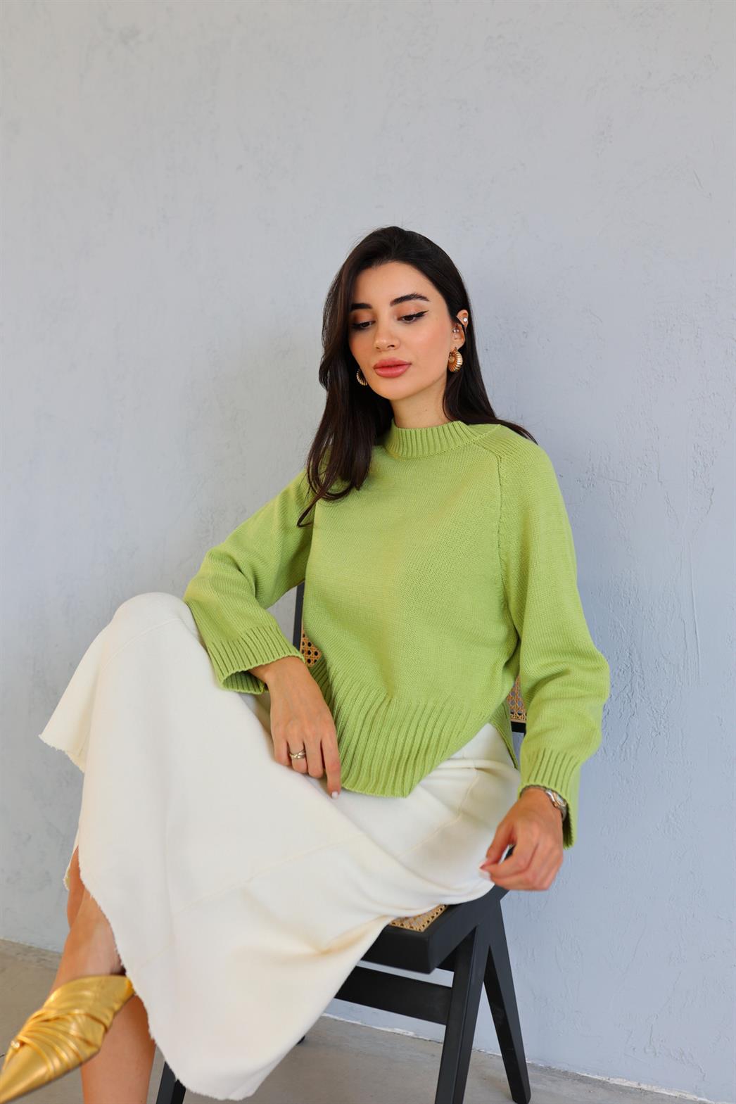 Fıstık Yeşili Kazak