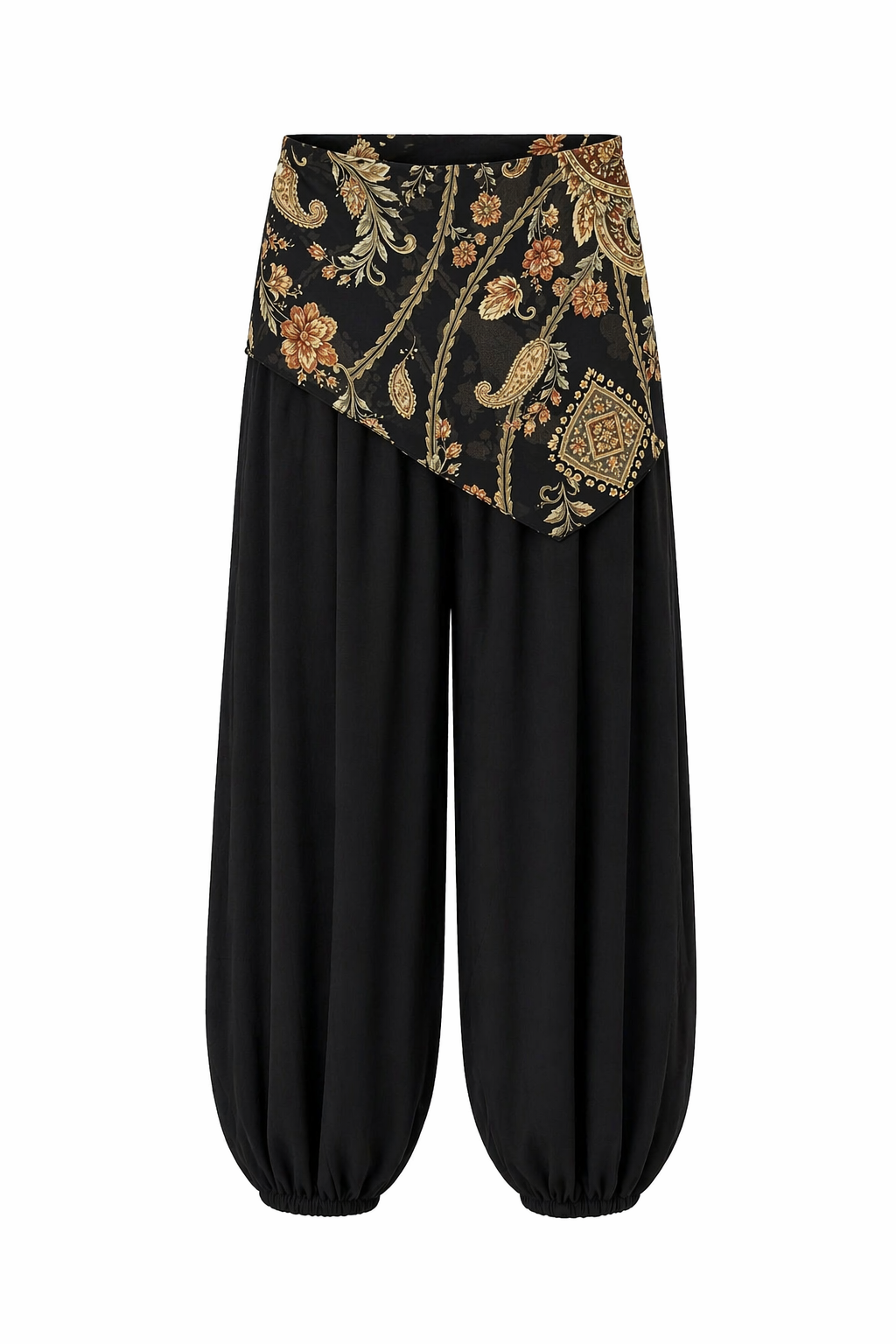 Fularlı Siyah Şalvar