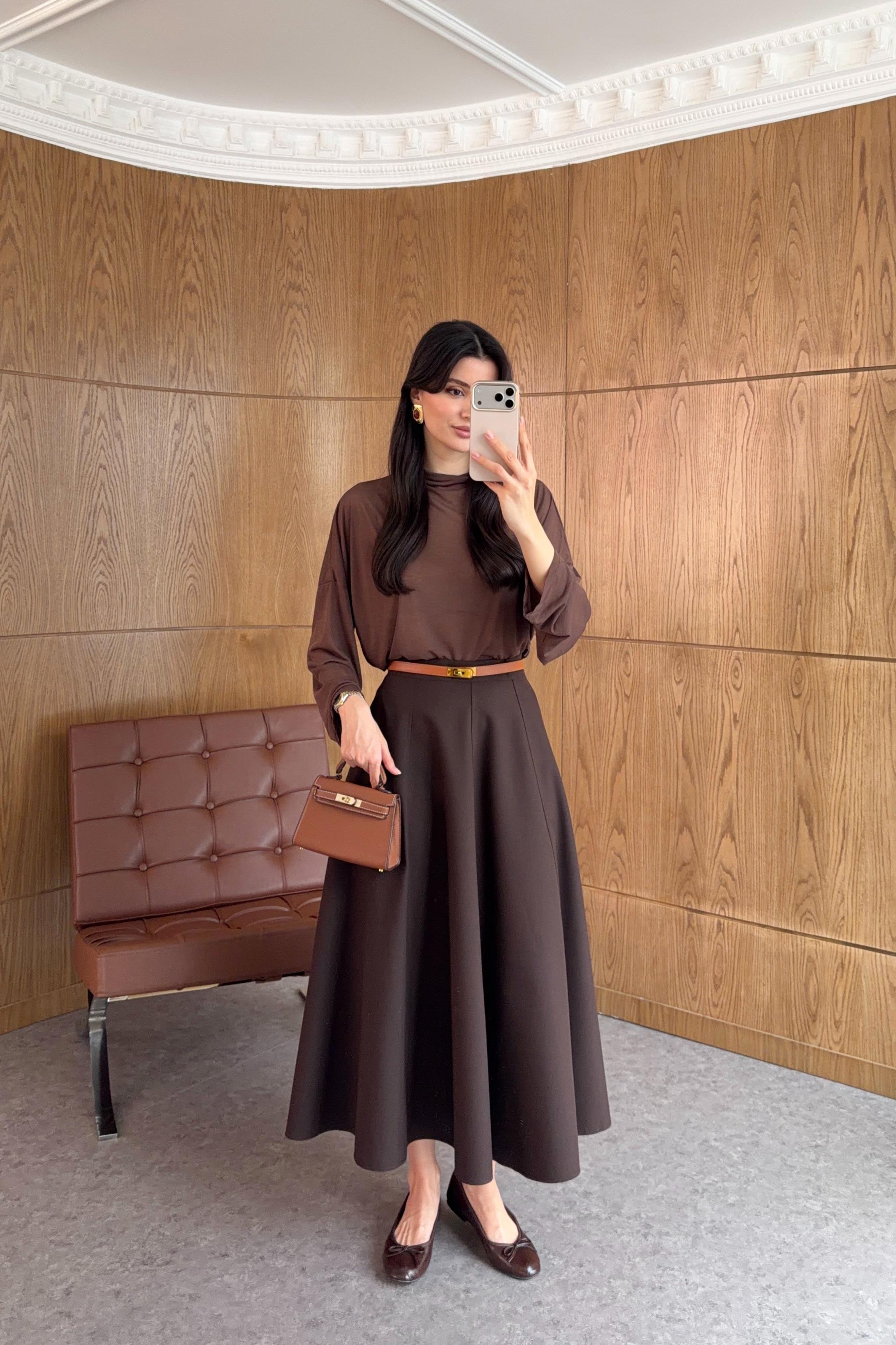 Godeli Kahverengi Etek