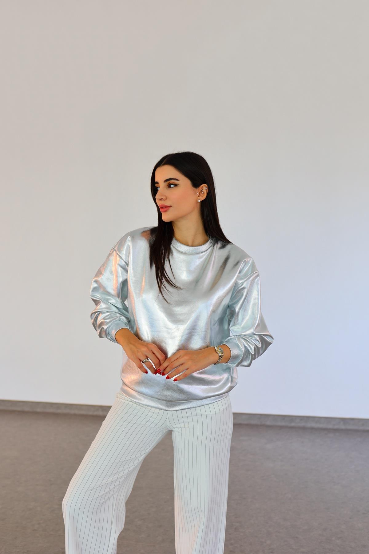 Gümüş Varaklı Sweat