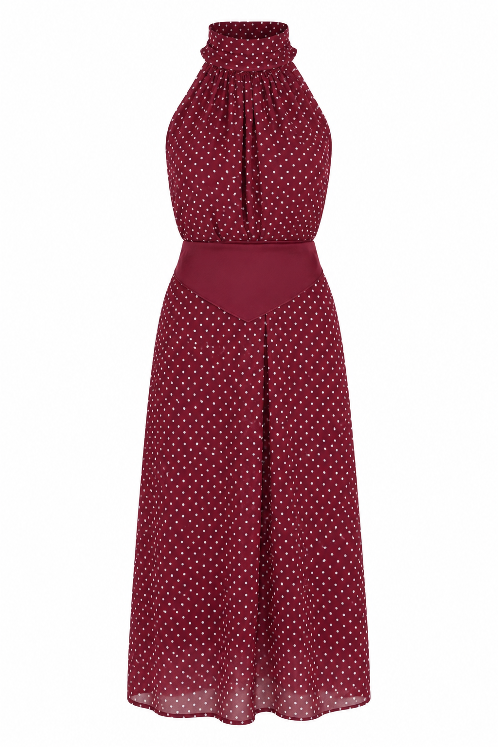 Halter Yaka Kırmızı Elbise