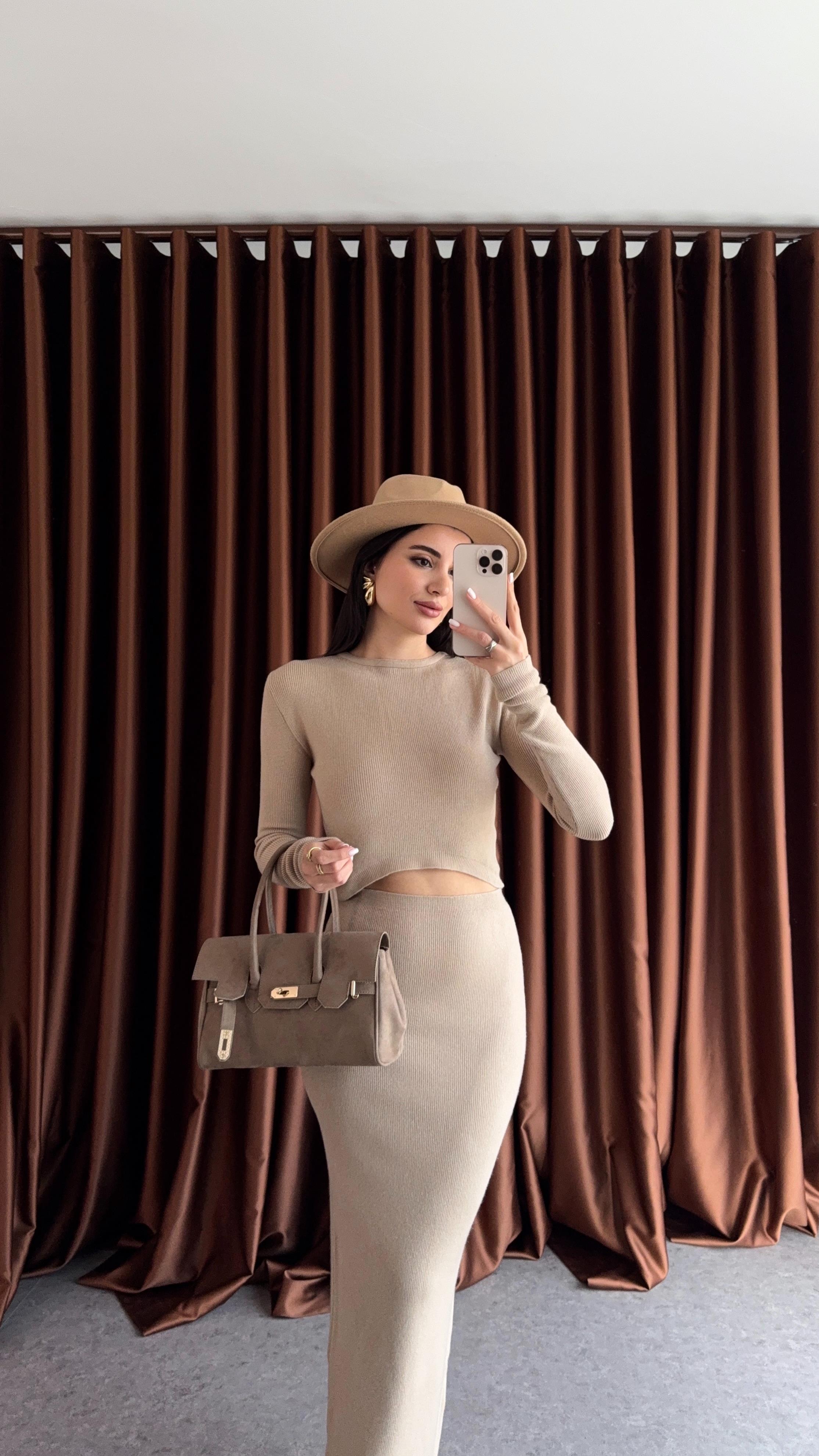 İkili Premium Bej Takım