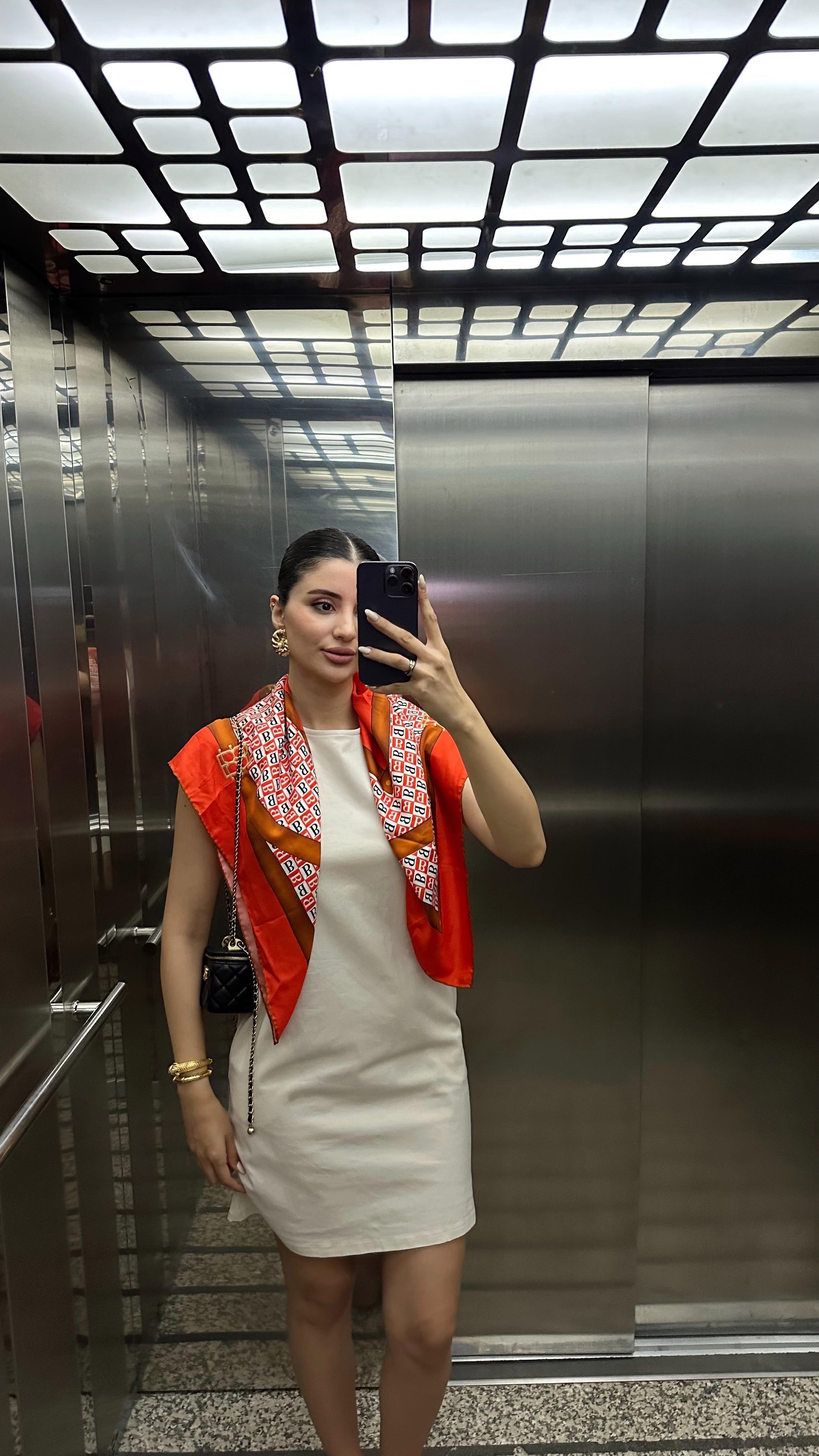 İnce Gabardin Ekru Elbise