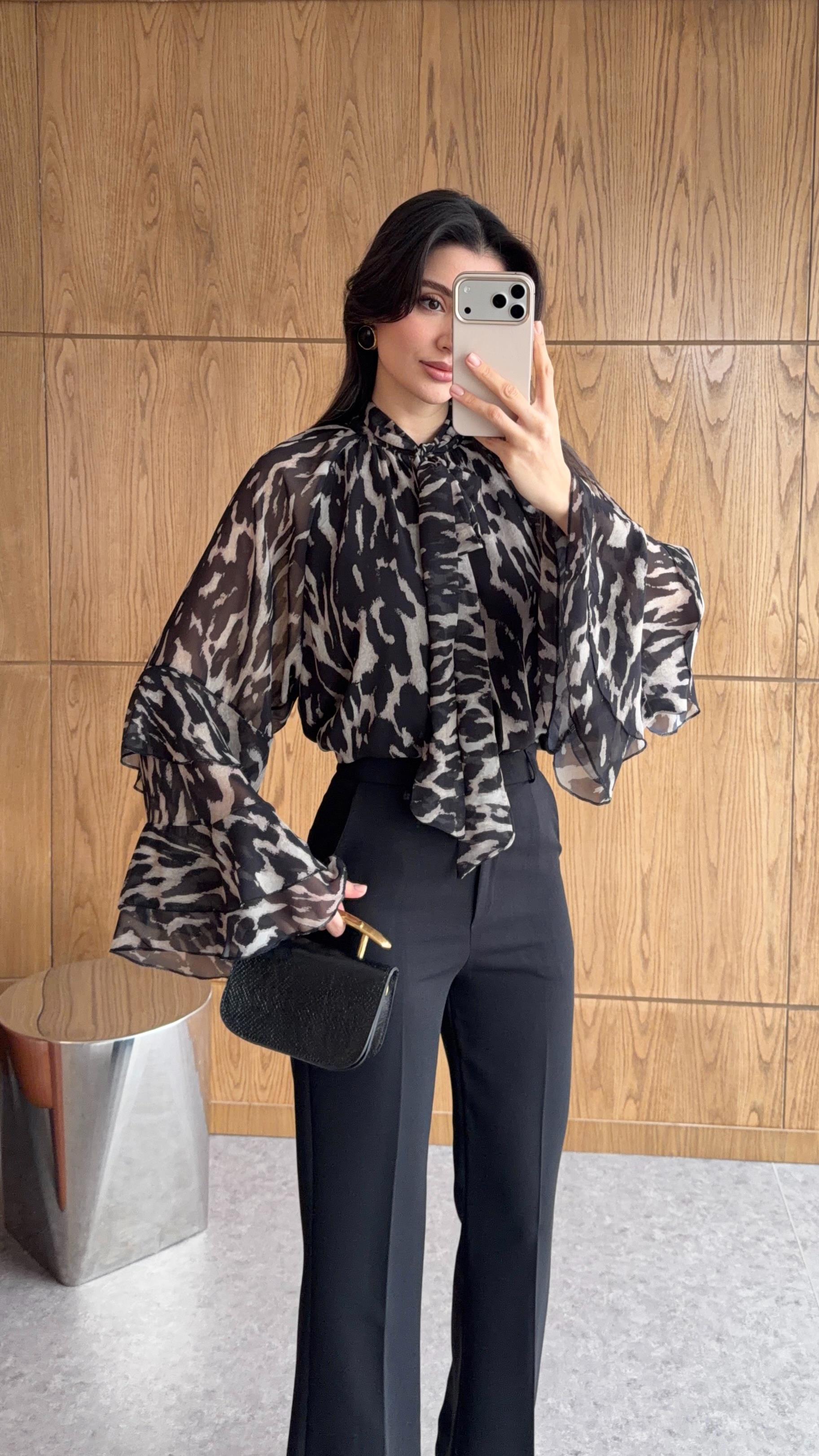 İspanyol Kol Siyah Bluz