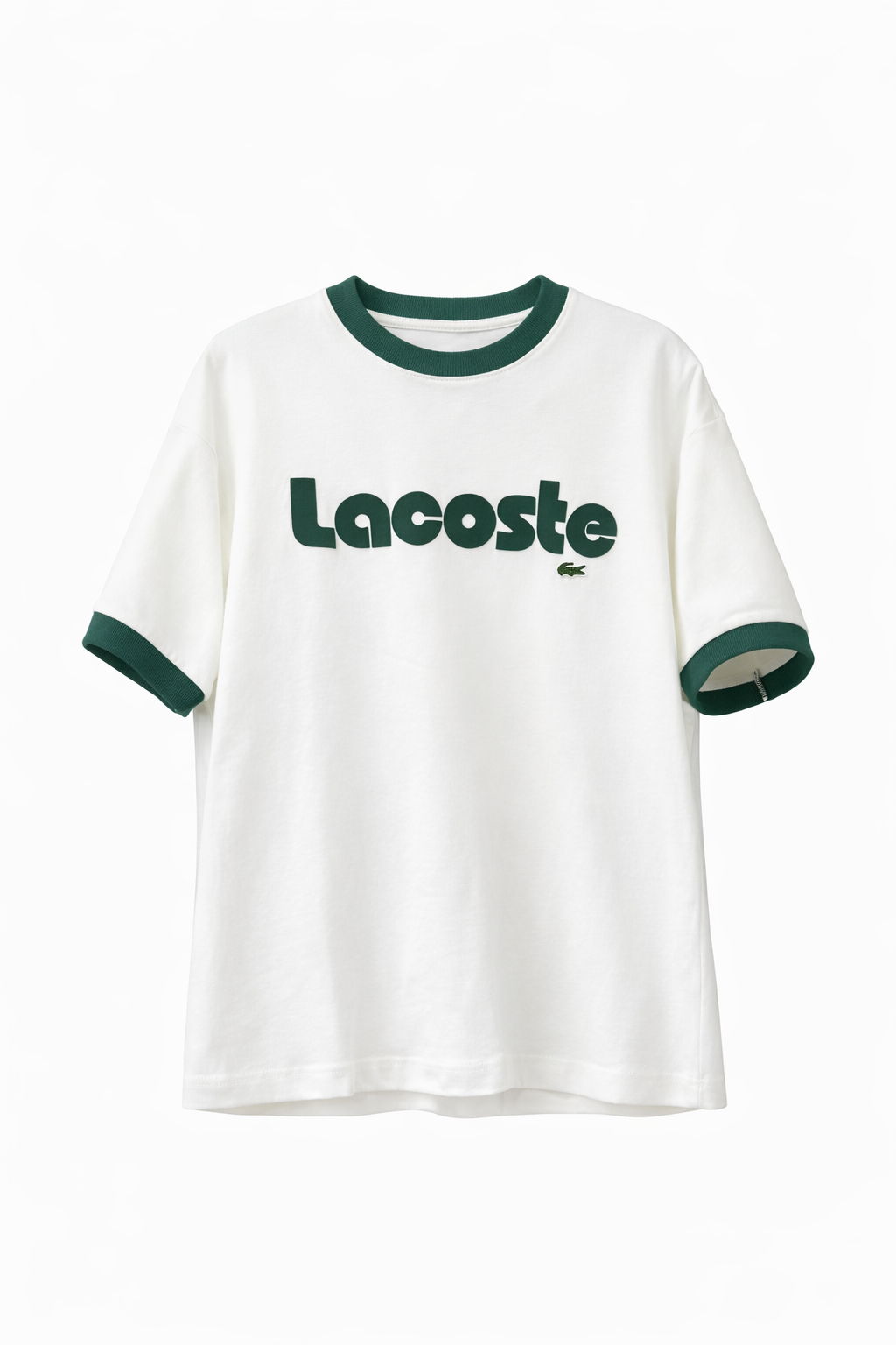 Kabartma Yazılı Coste Yeşil Tshirt