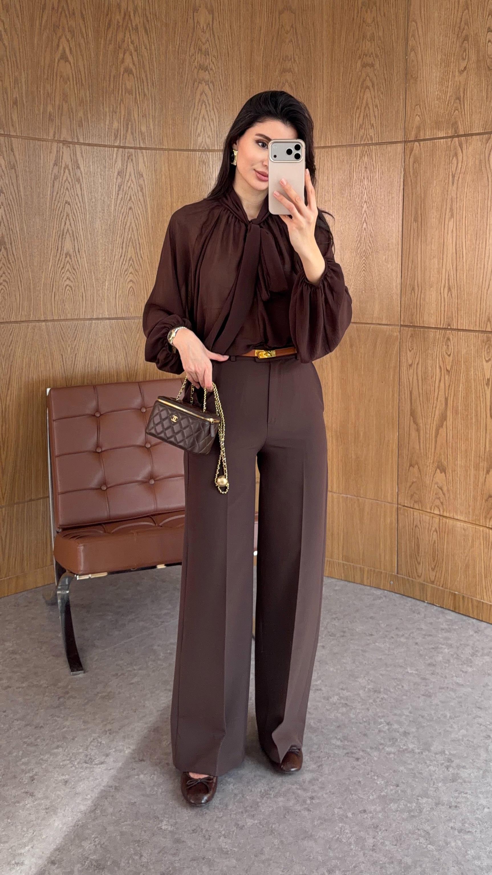 Kahve Palazzo Pantolon