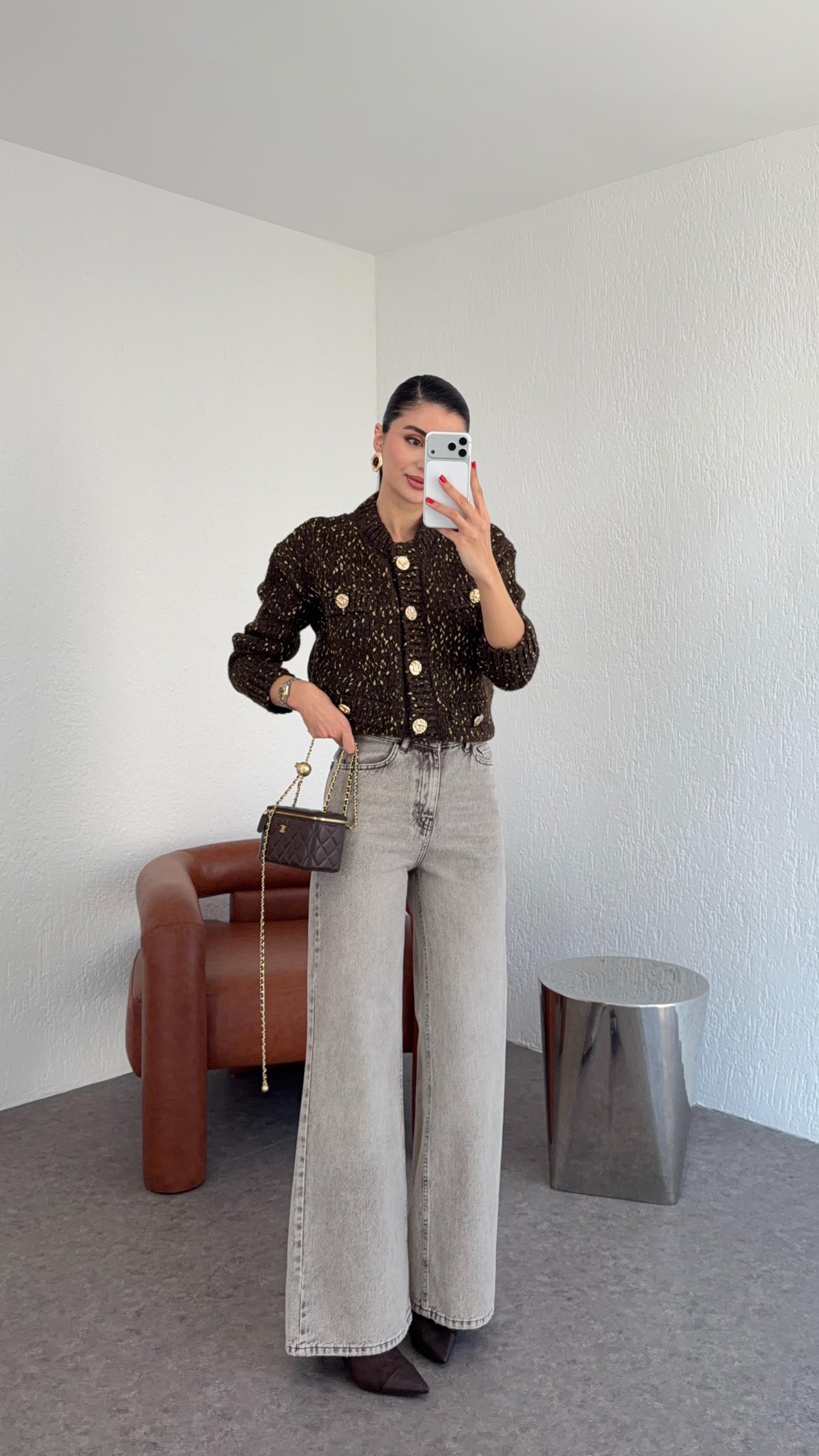 Kahve Tintli Duman Rengi Jean