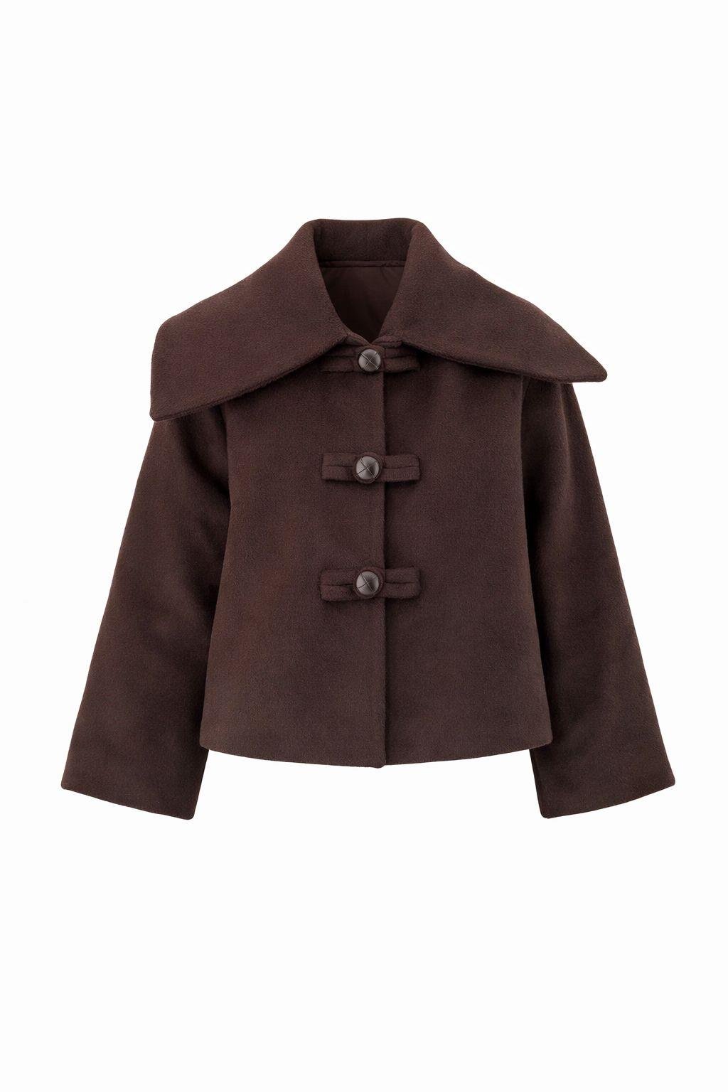 Kahverengi Kısa Kaşe Ceket