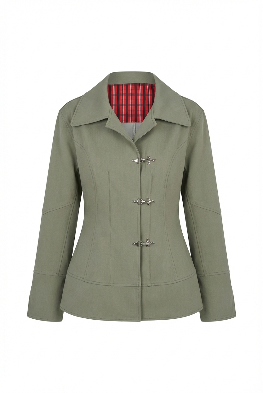 Kancalı Haki Ceket