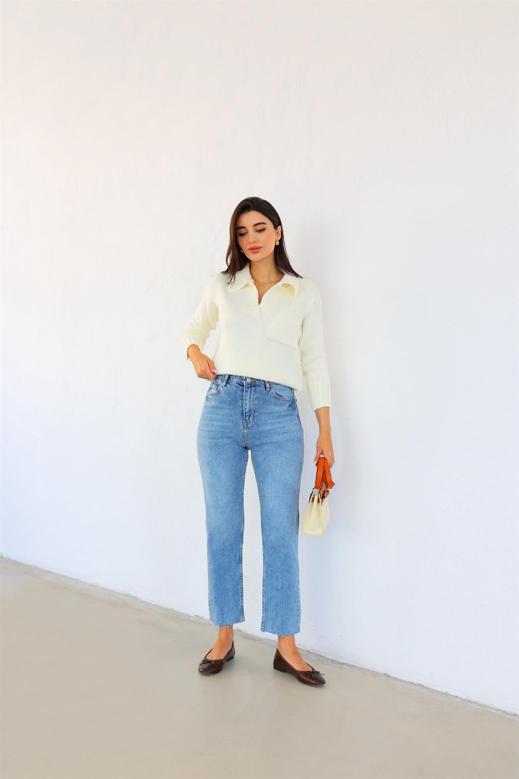 Kesik Paça Açık Momfit