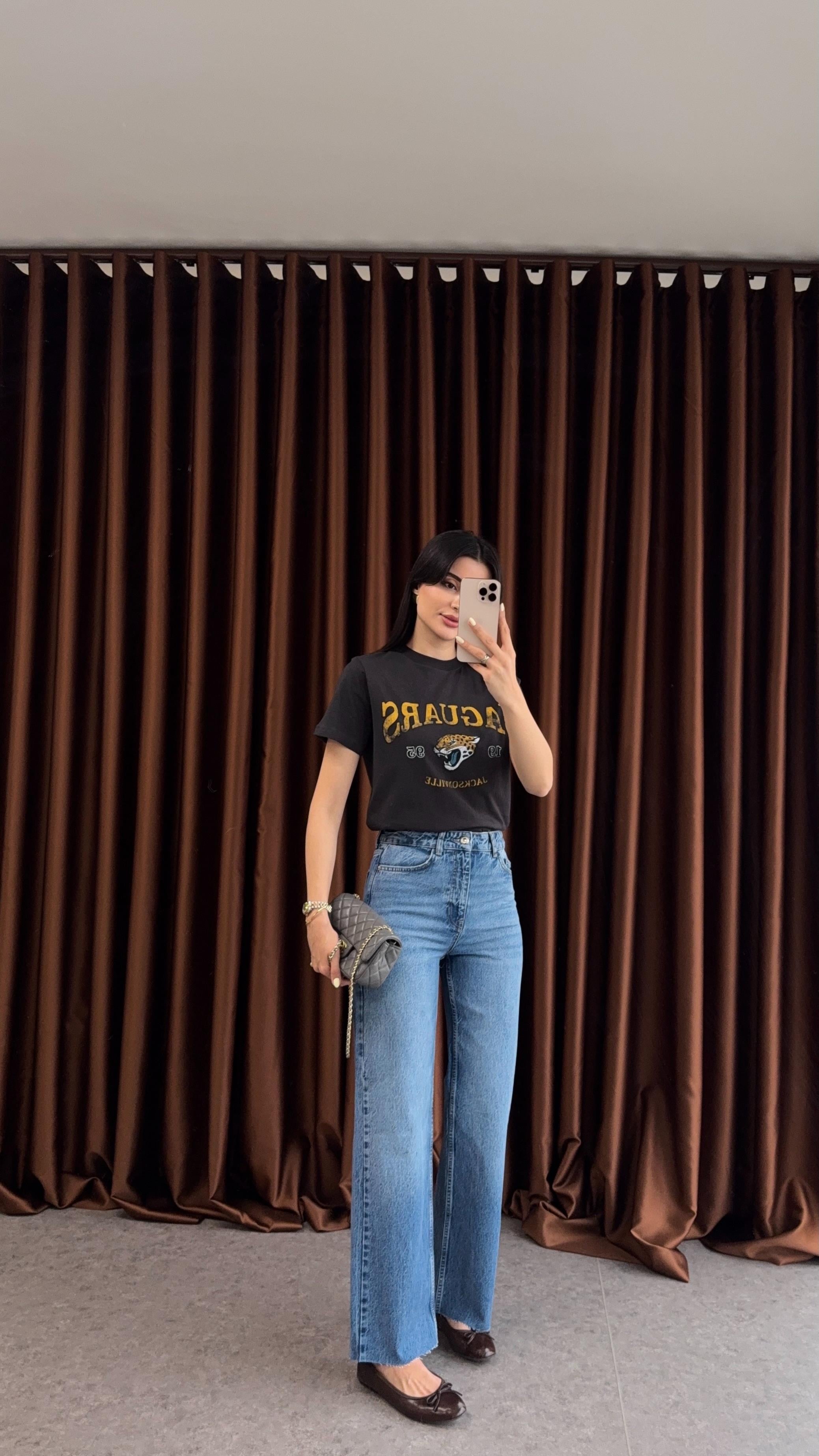 Kesik Paça Mavi Jean