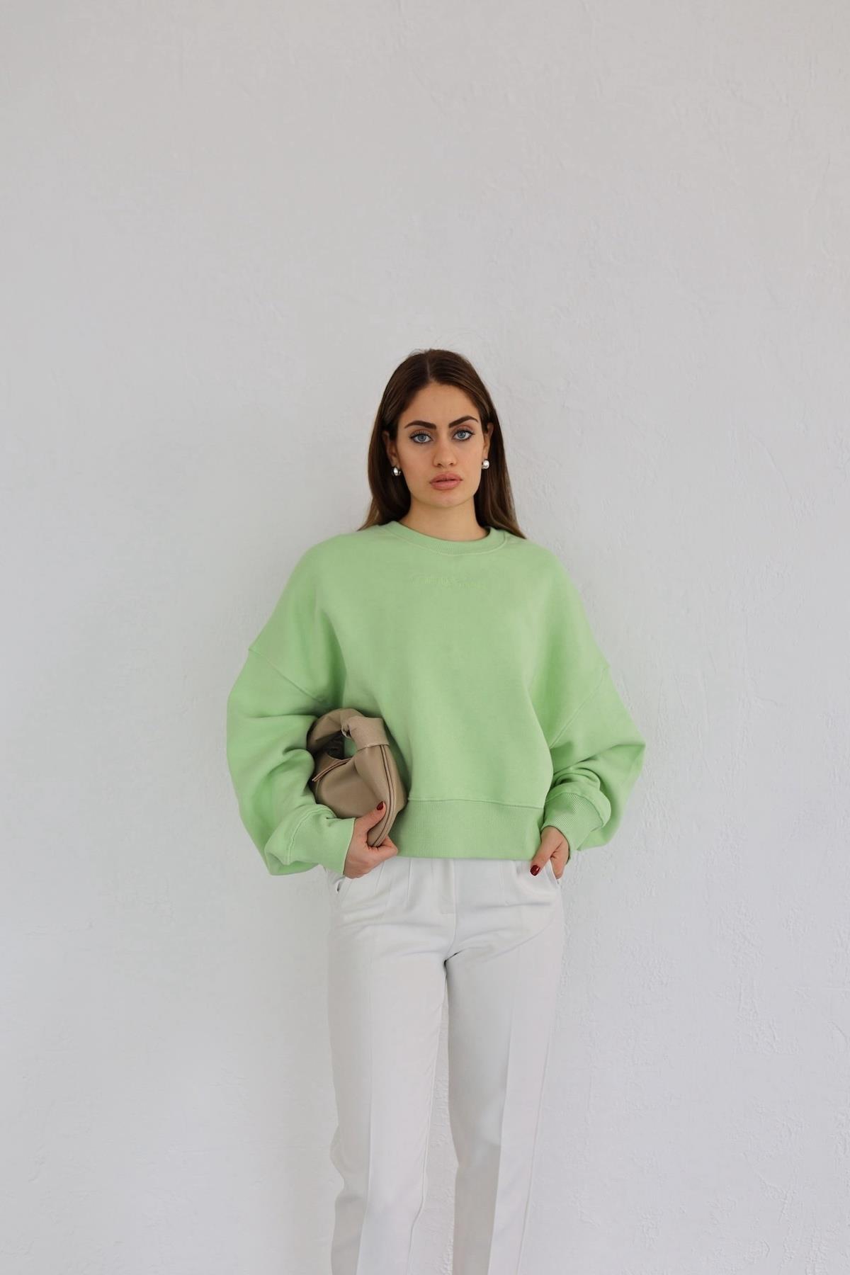 Kle Fıstık Yeşili Sweat