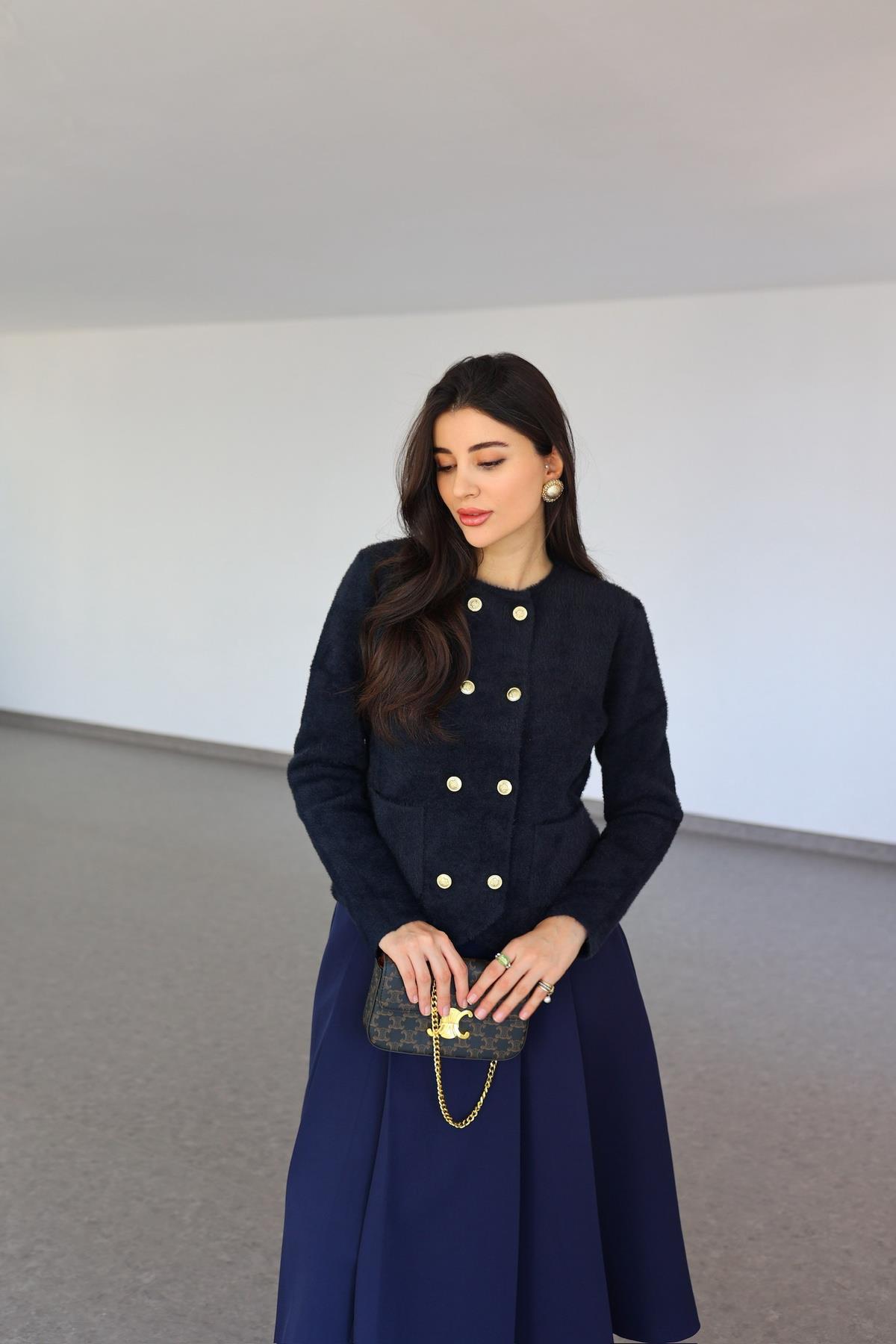 Lacivert Sakallı Ceket