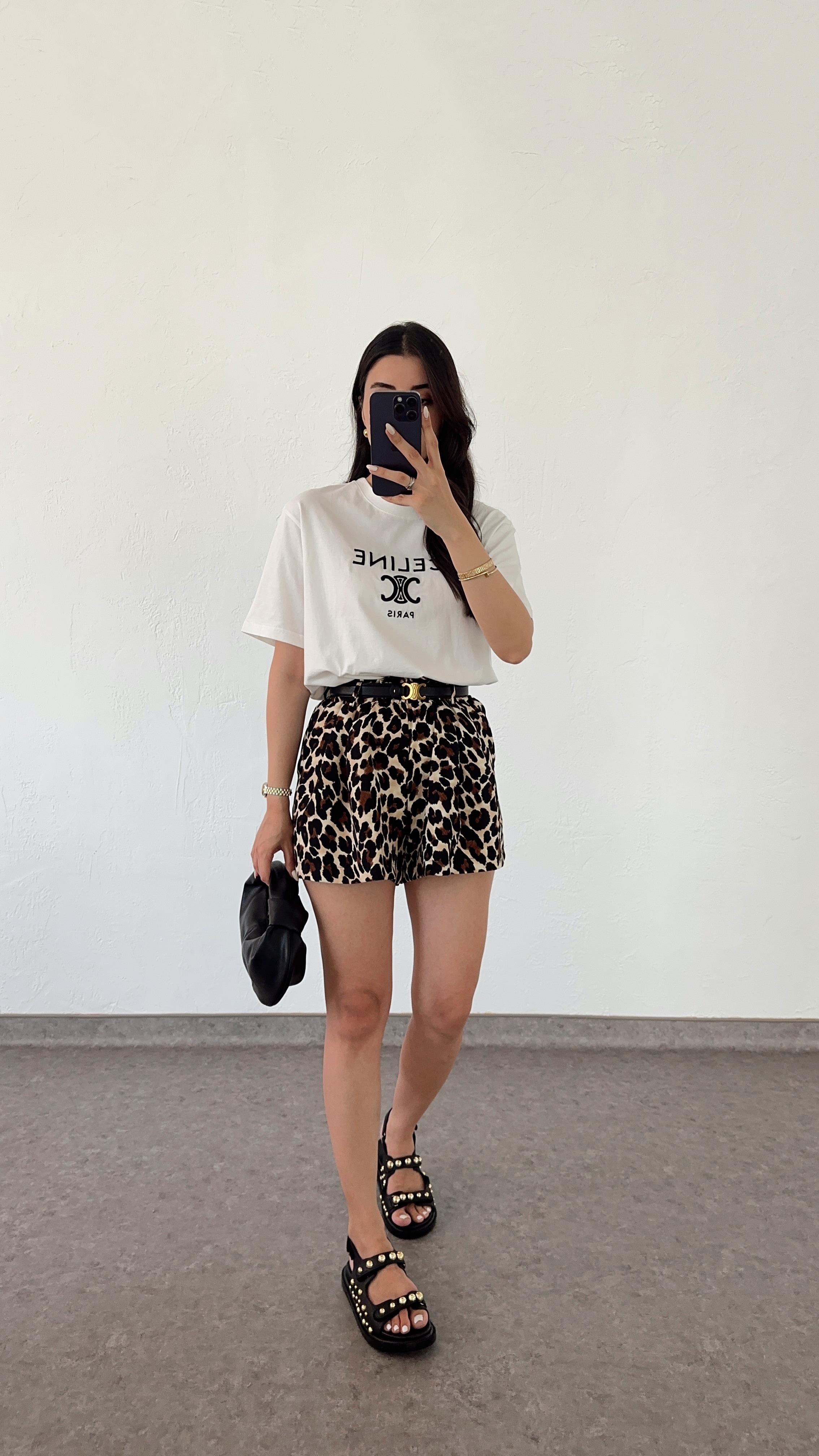 Leoparlı Şort