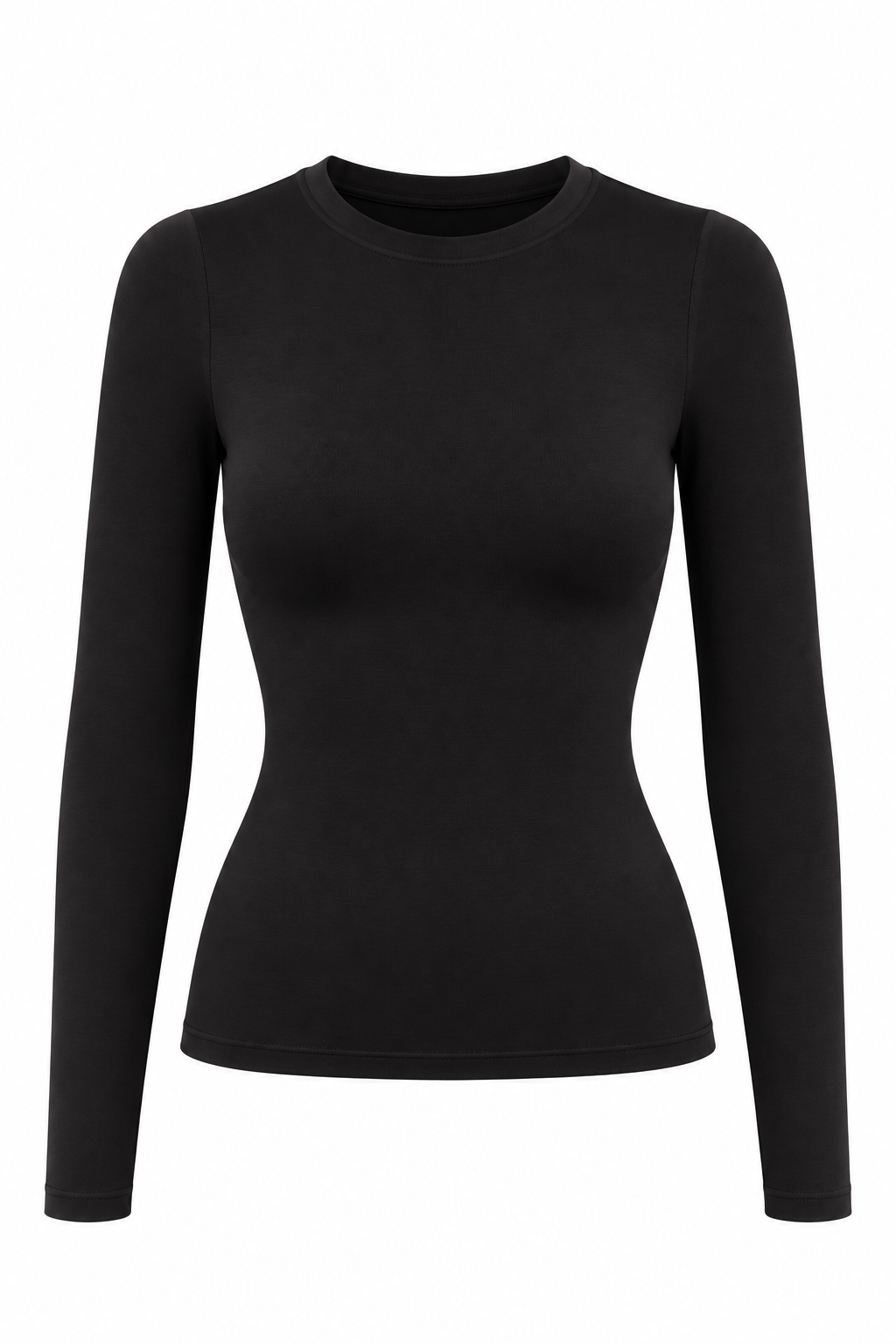 Likralı Basic Siyah Bluz