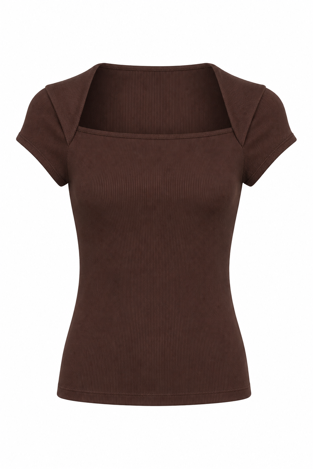 Likralı Kaşkorse Kahve Basic Bluz