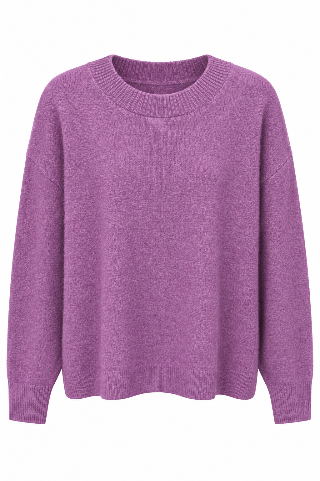 Lila Soft Bisiklet Yaka Kazak