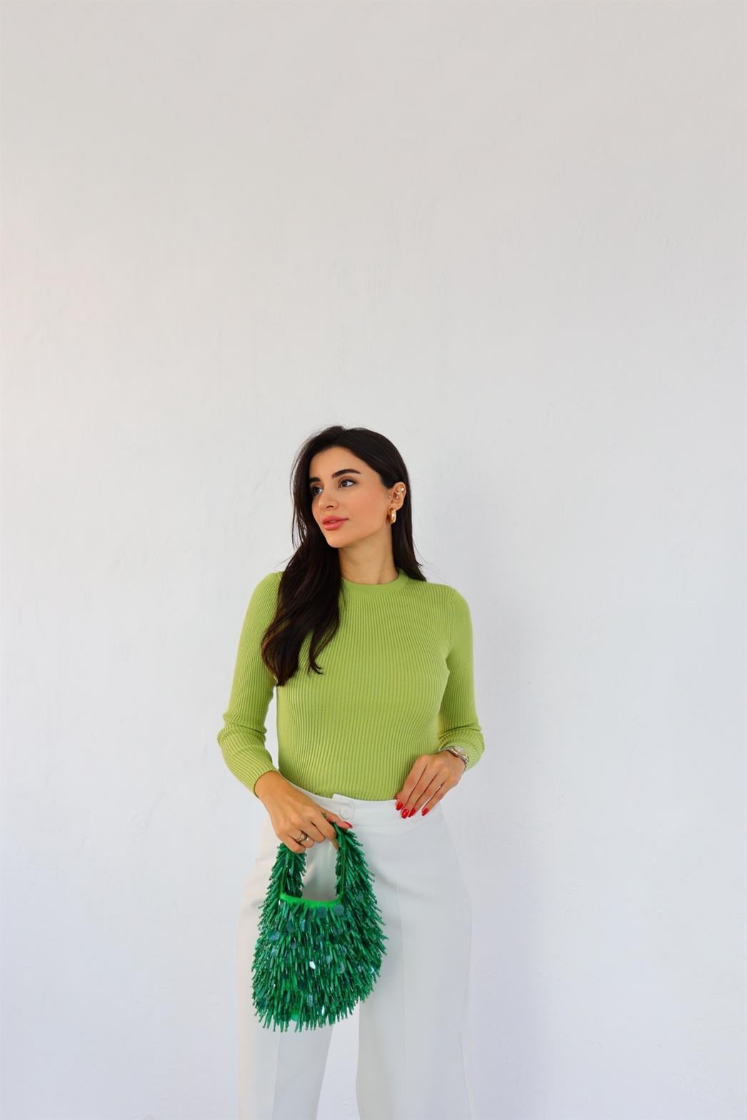 Lime Basic Triko