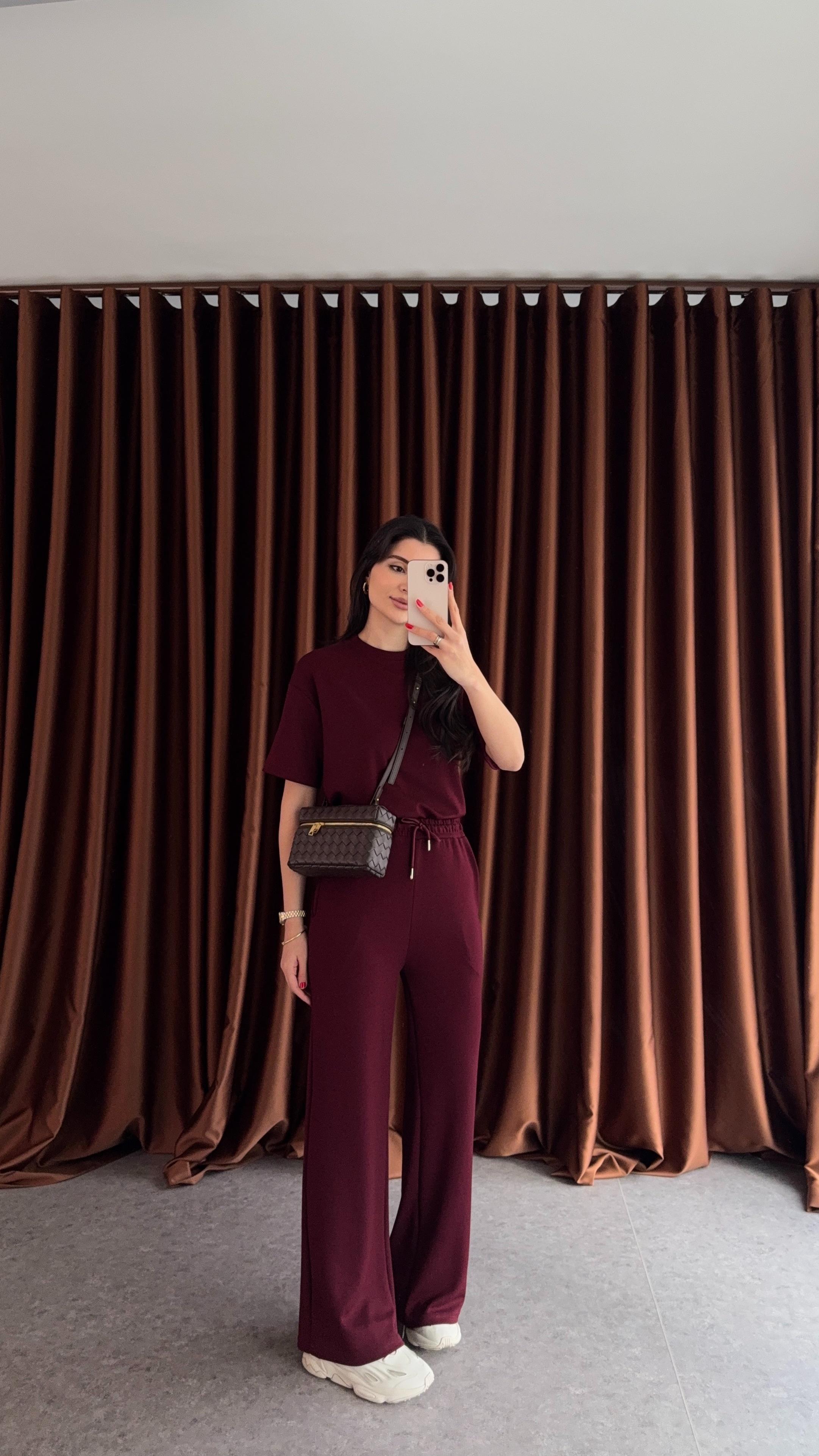 Mevsimlik Bordo Modal Takım
