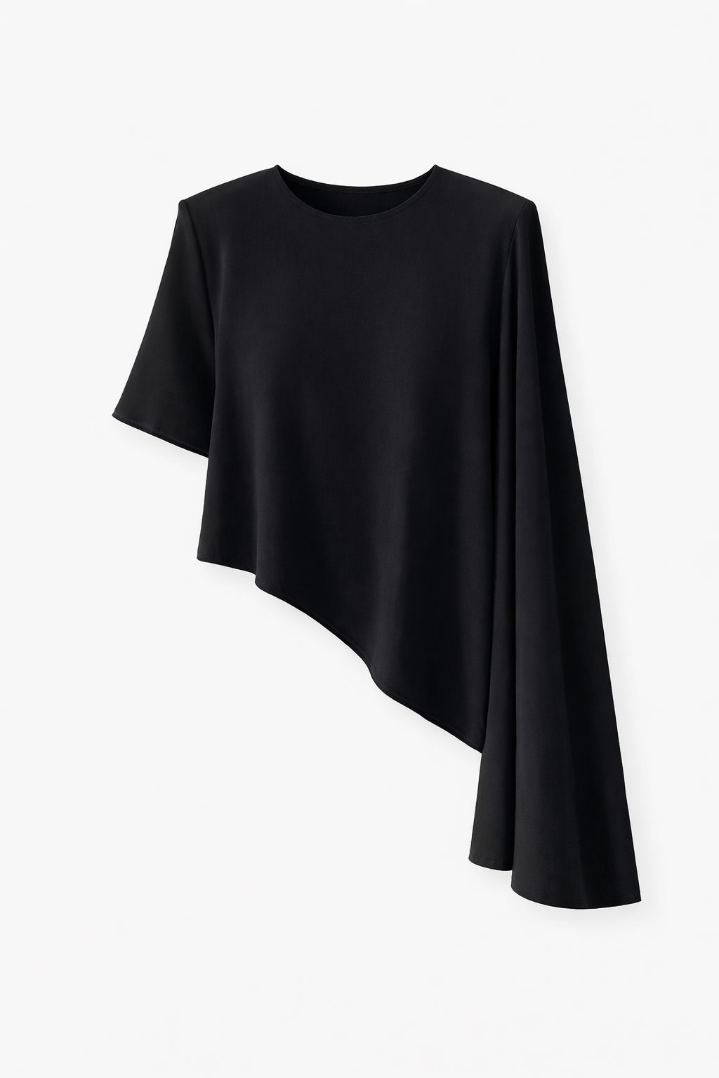 Modal Pelerinli Siyah Bluz