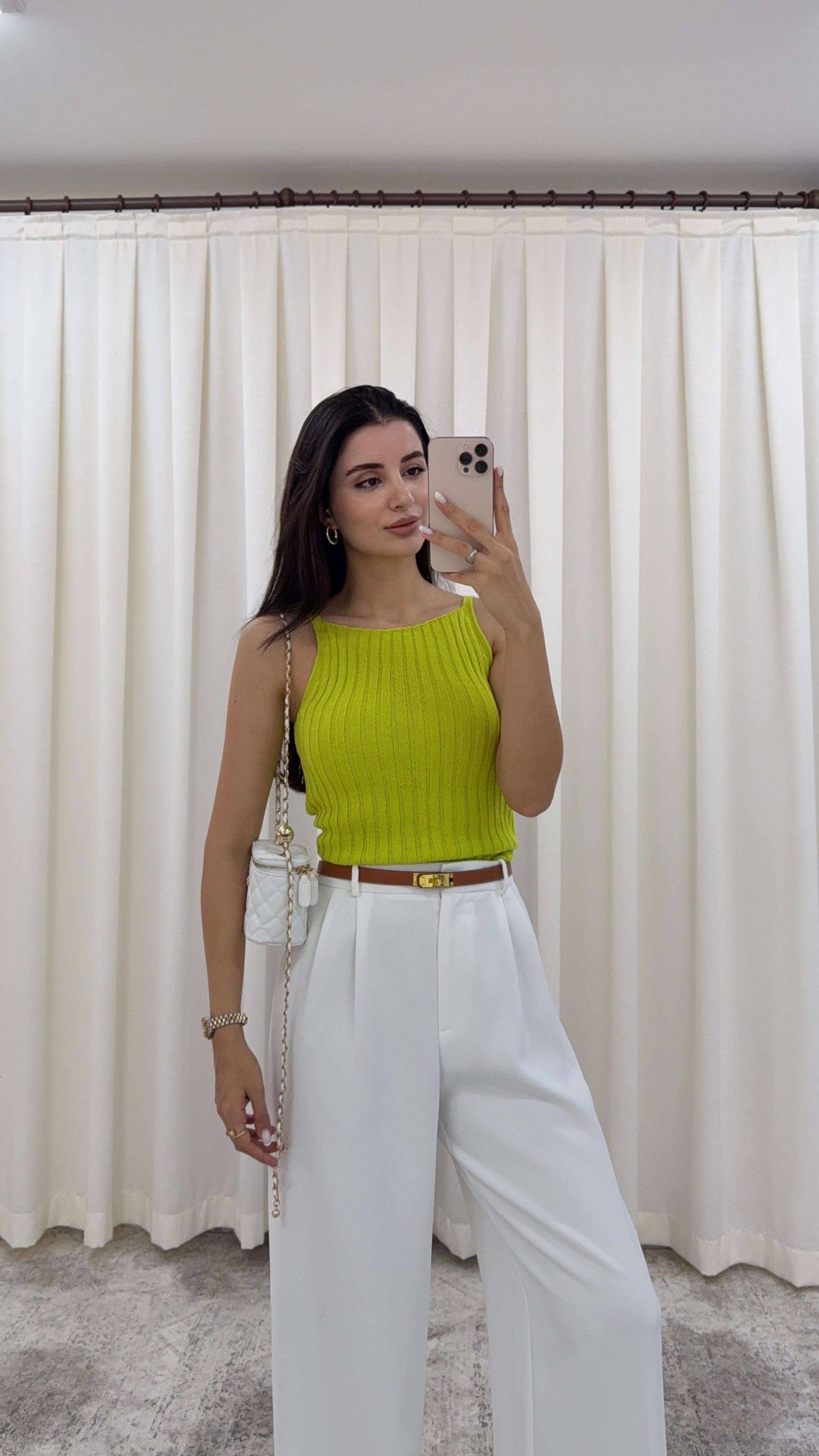 Neon Yeşil Triko Atlet