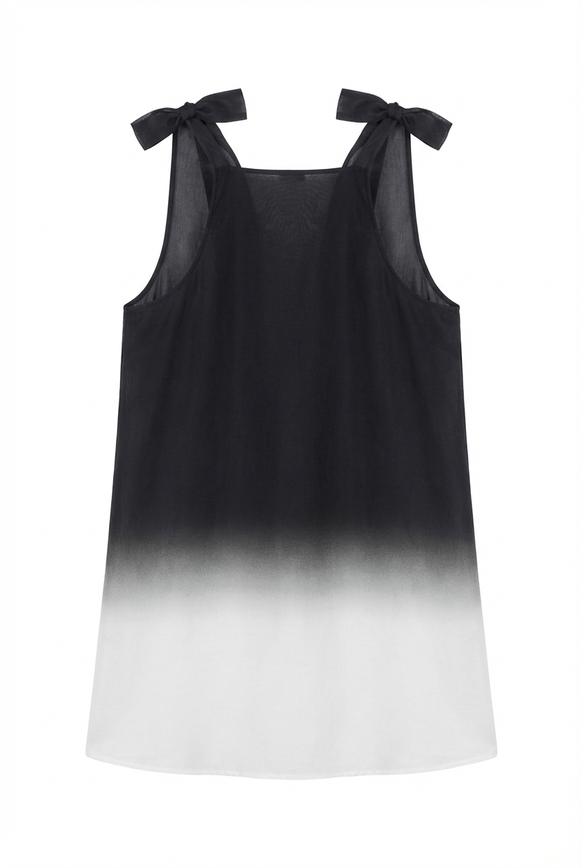 Ombre Geçişli Siyah Bluz