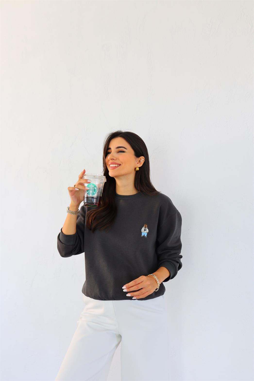 P Bear Antrasit Sweat