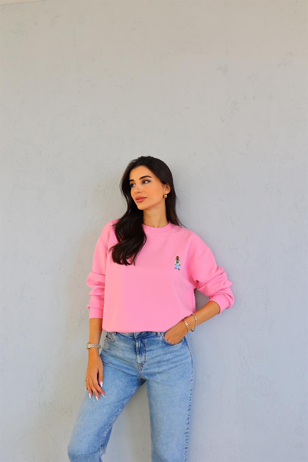 P Bear Pembe Sweat