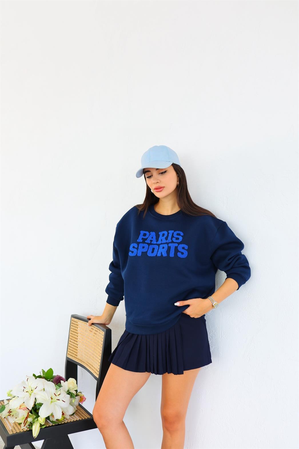 Paris Sports Üç İplik Lacivert Sweat