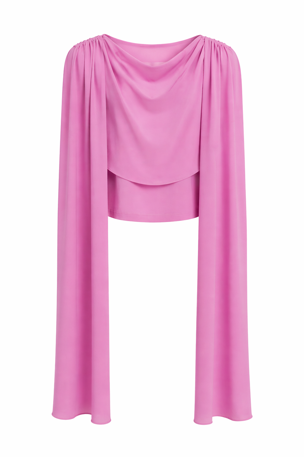 Pelerinli Pembe Bluz