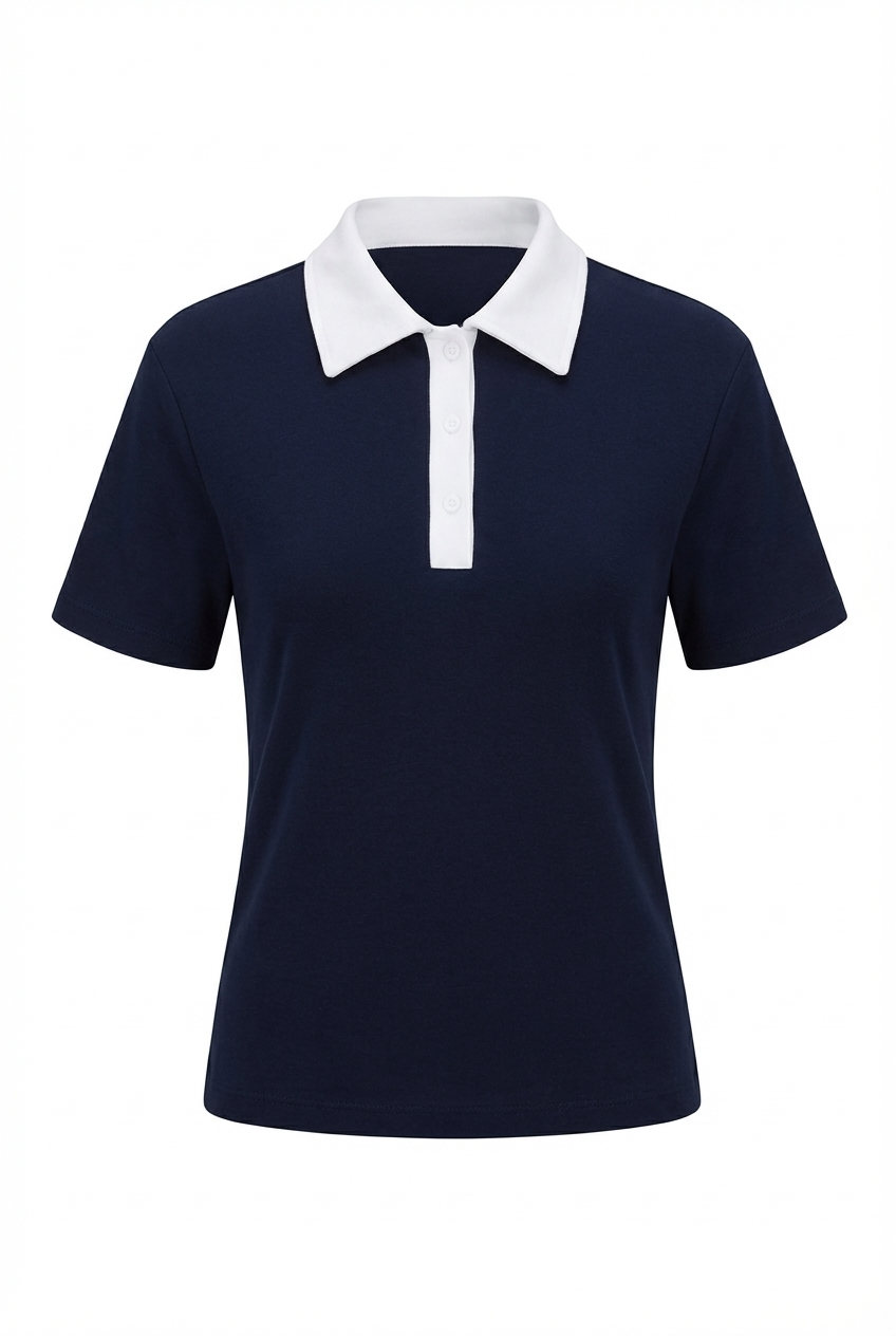 Polo Yaka Lacivert Tshirt