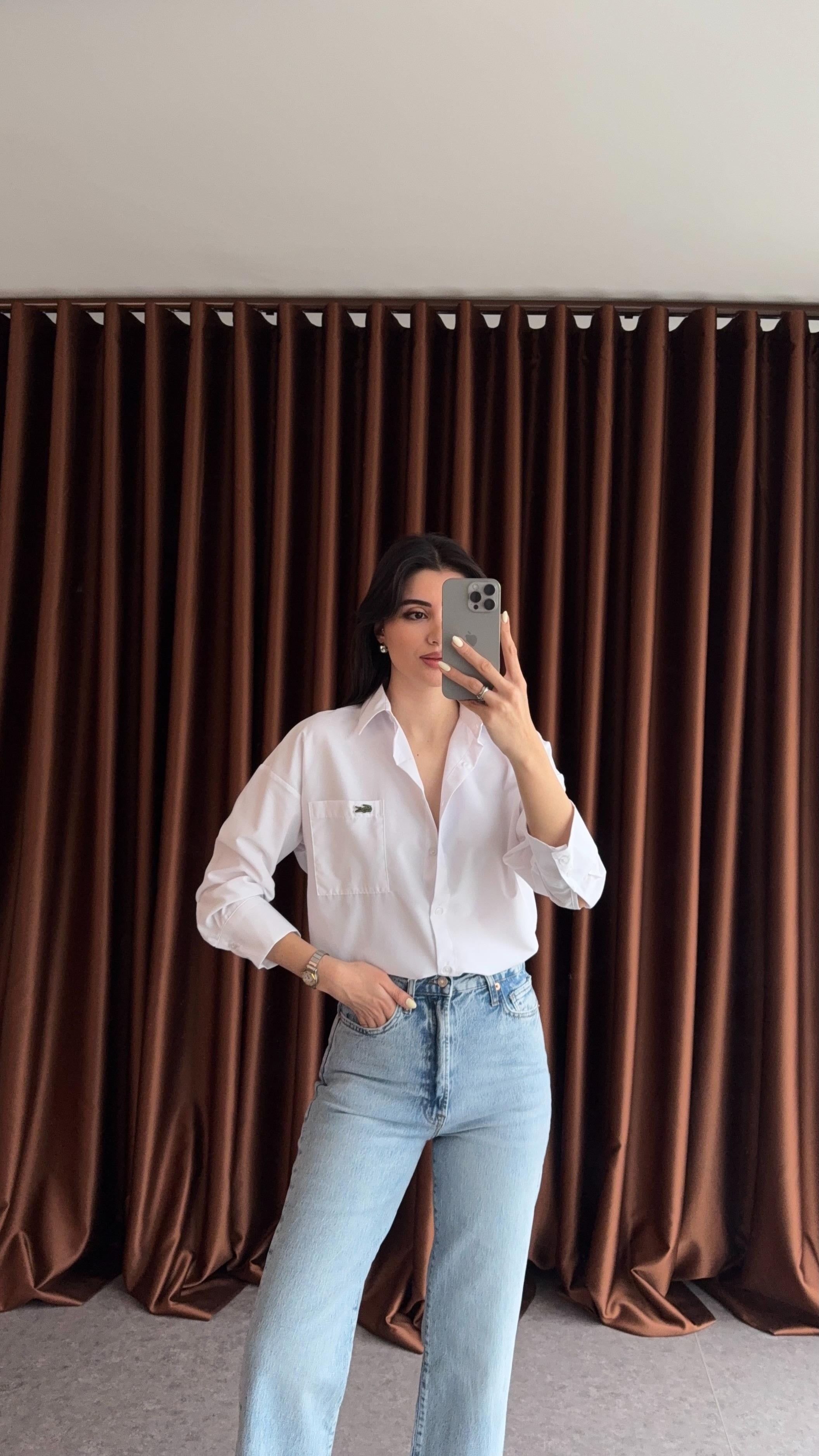 Poplin Beyaz Basic Gömlek