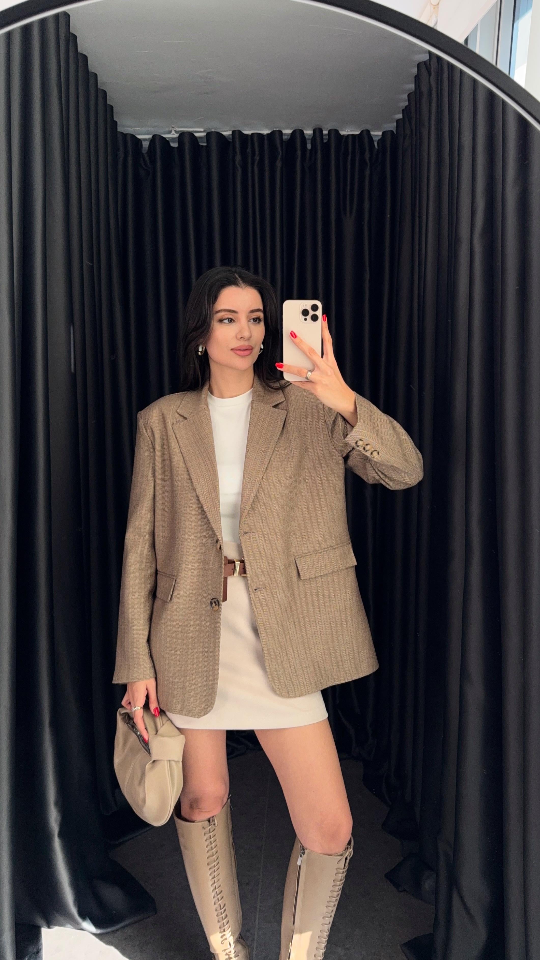 Premium Açık Kahve Blazer