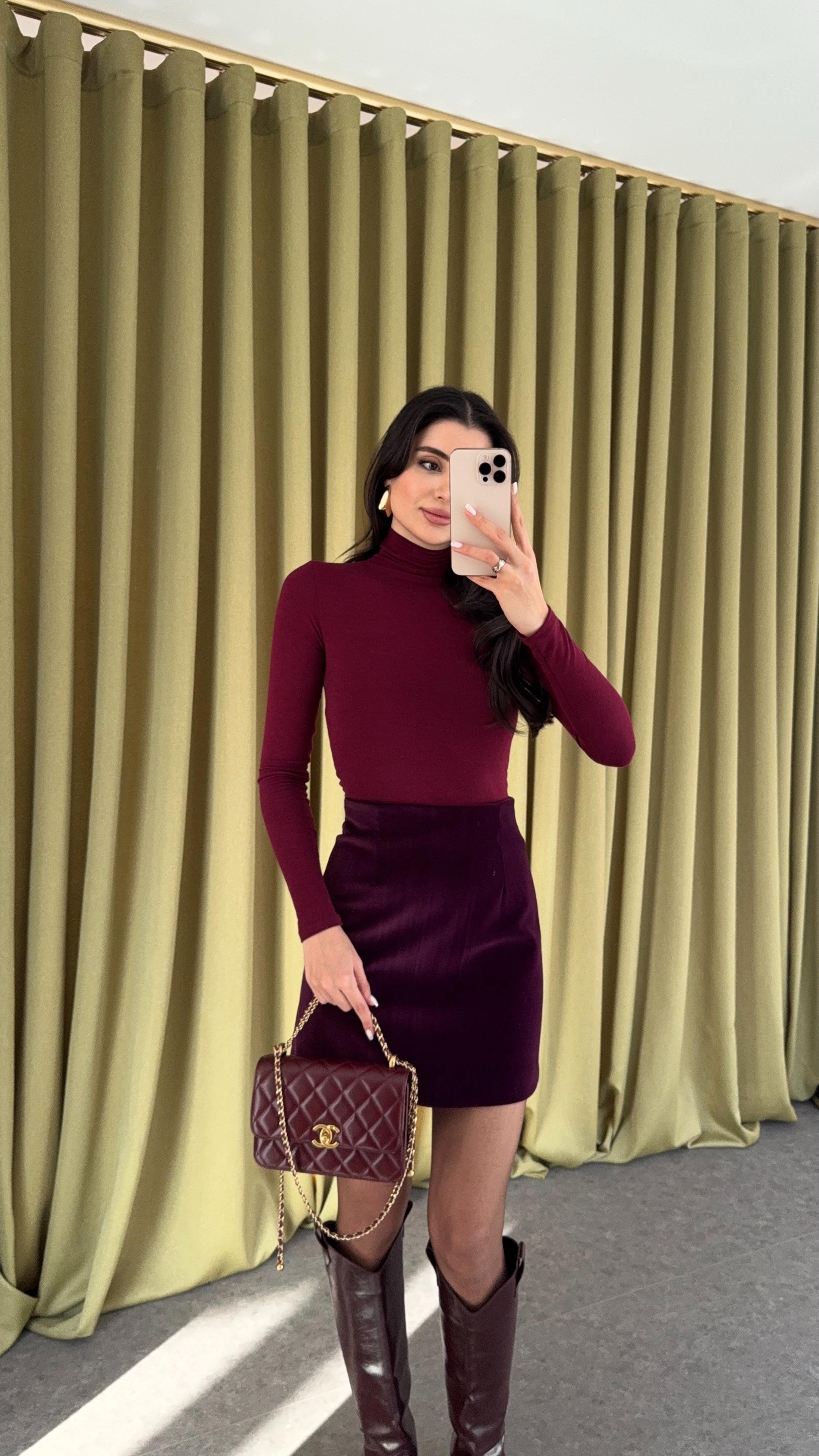 Premium Balıkçı Bordo Basic Bluz