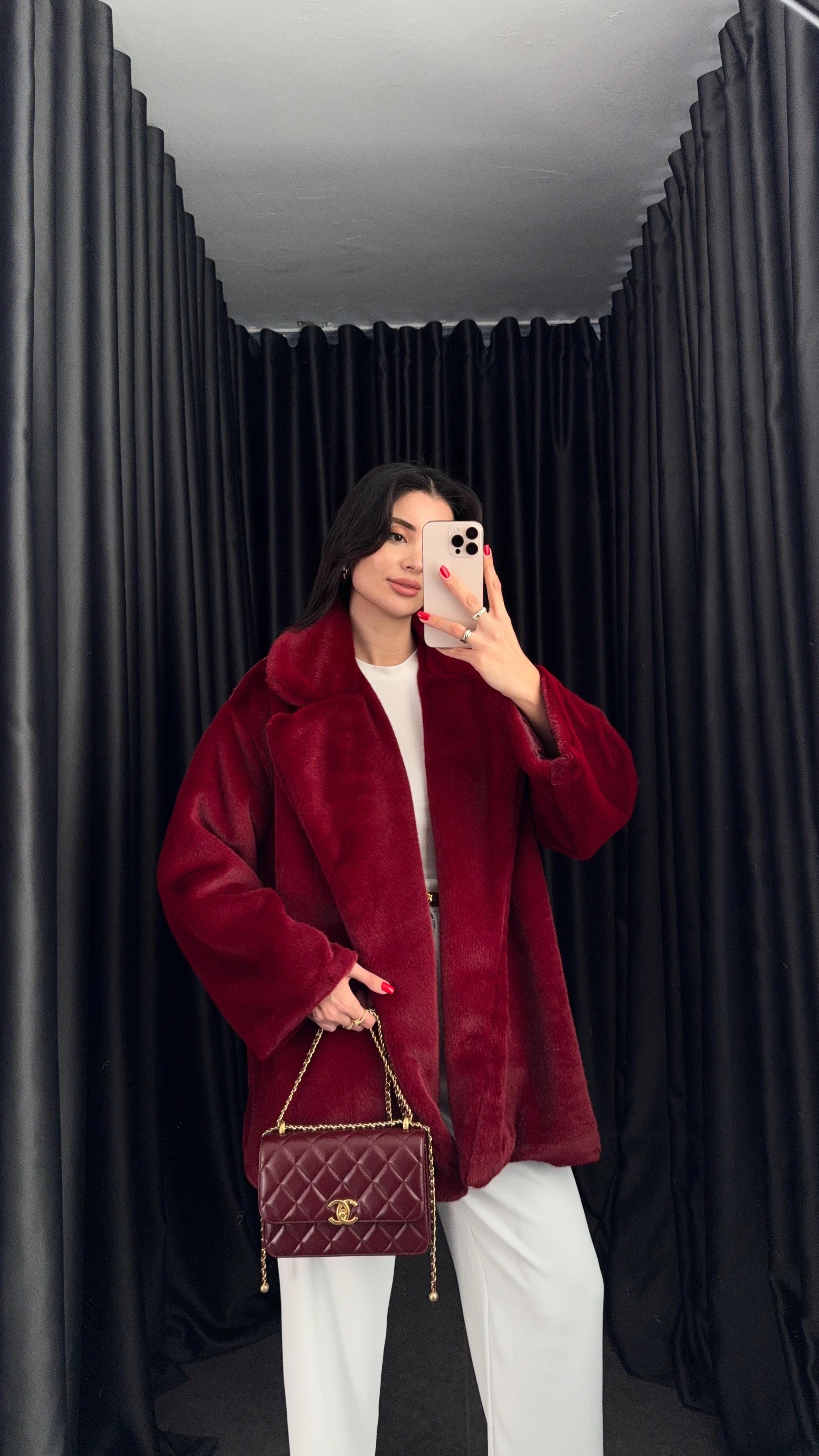 Premium Bordo Kürk