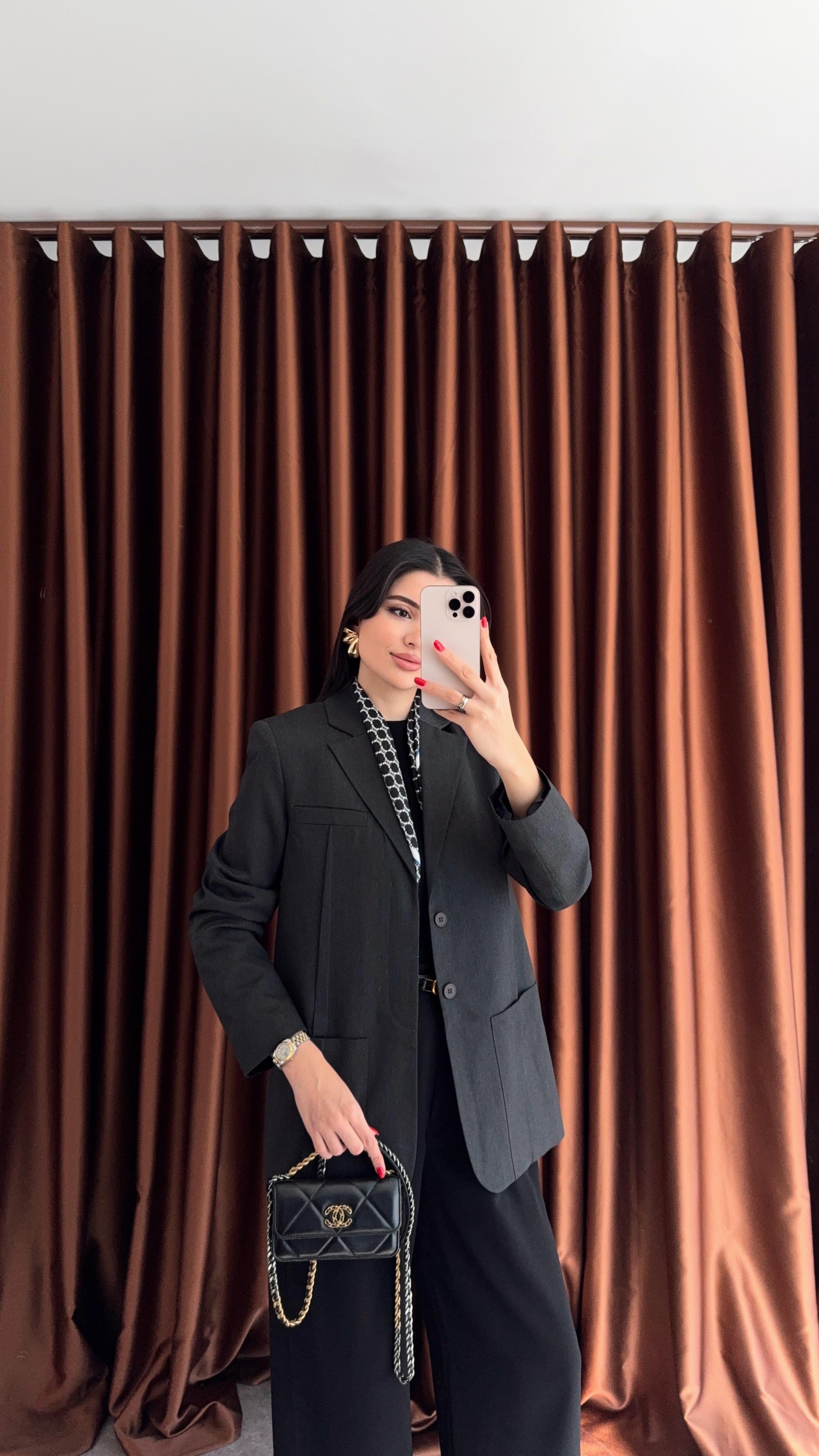 Premium Dikişli Antrasit Blazer Ceket