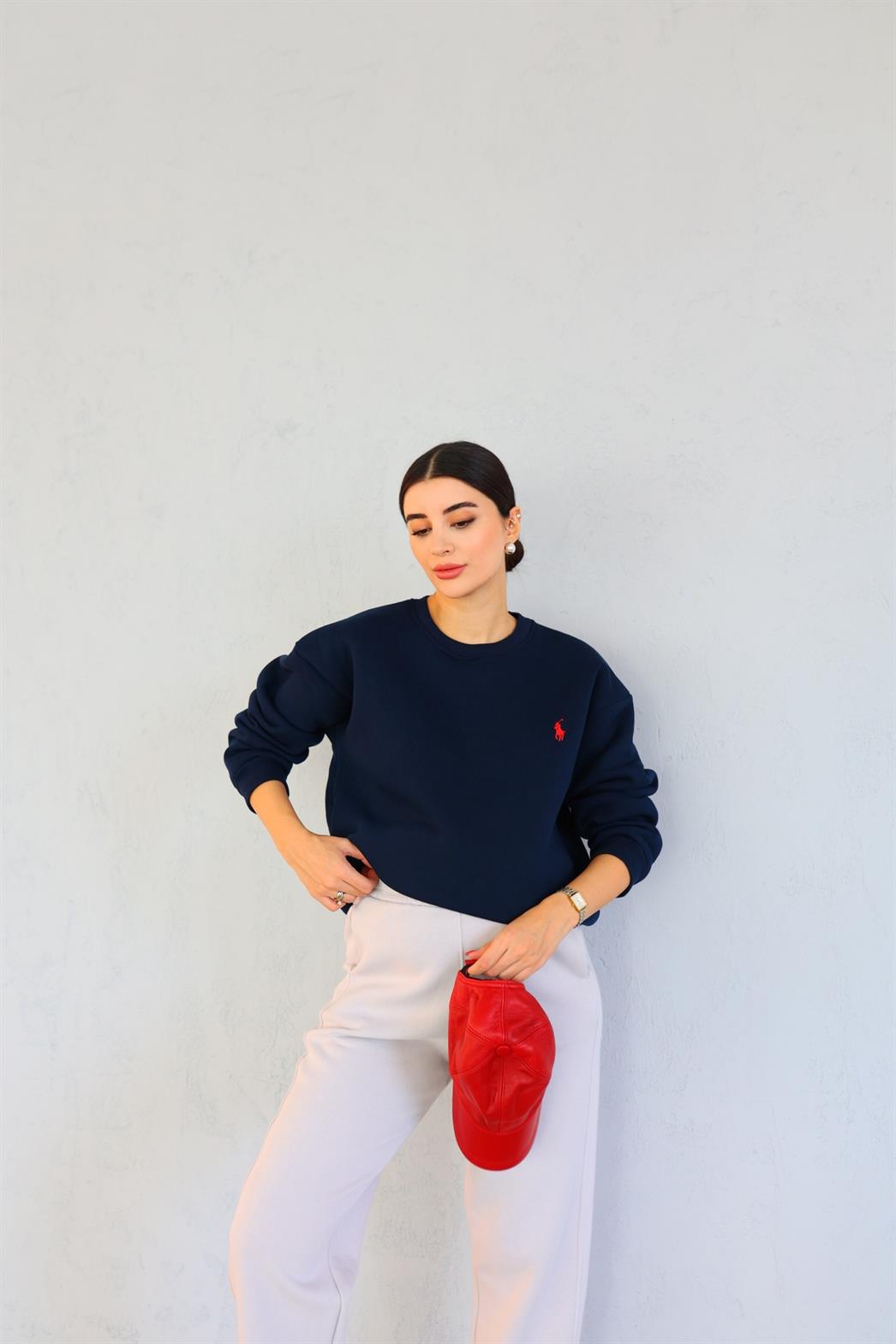 Ralph 3 İplik Lacivert Sweat