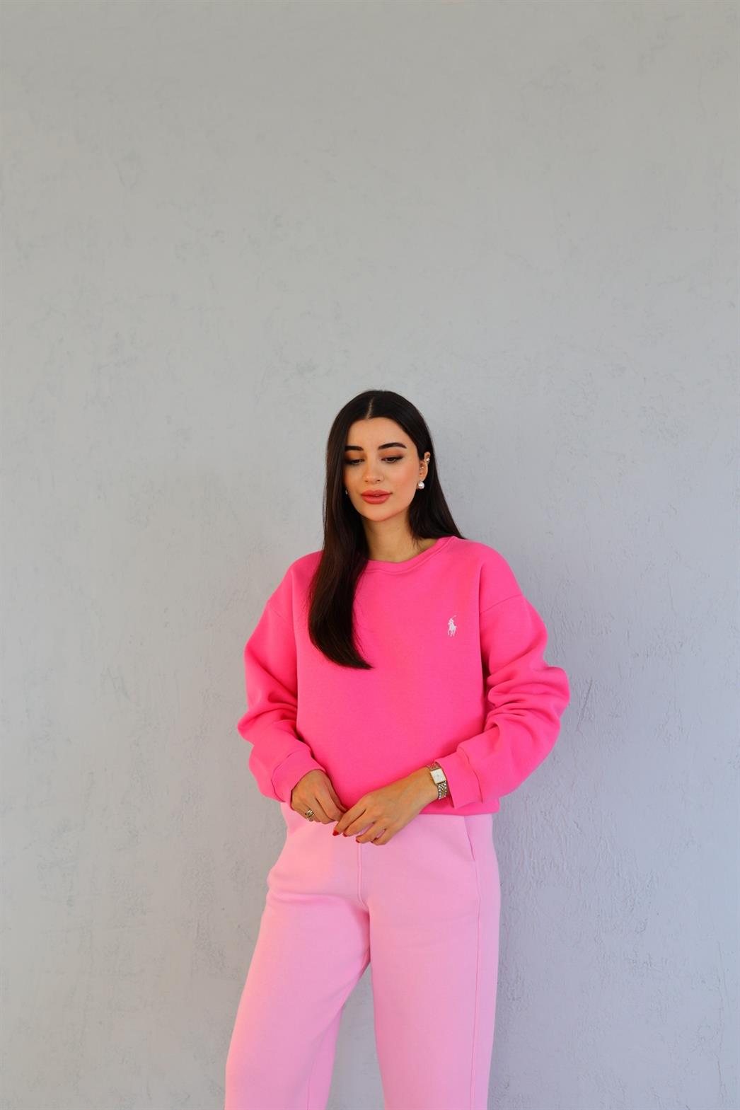 Ralph 3 İplik Pembe Sweat